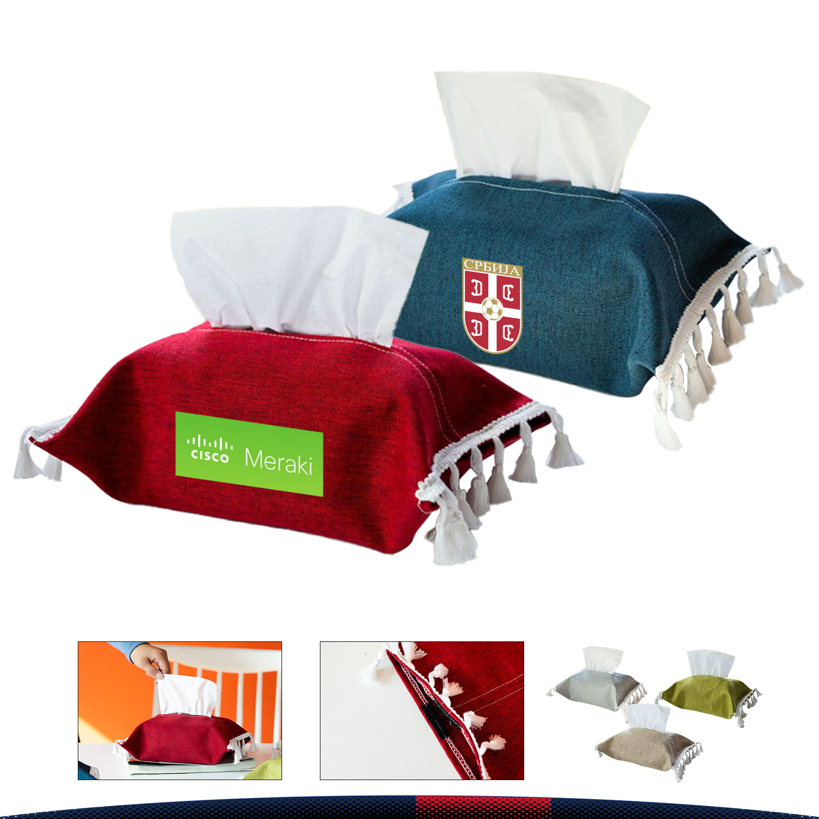 Cotton Linen Tissue Pouch 2