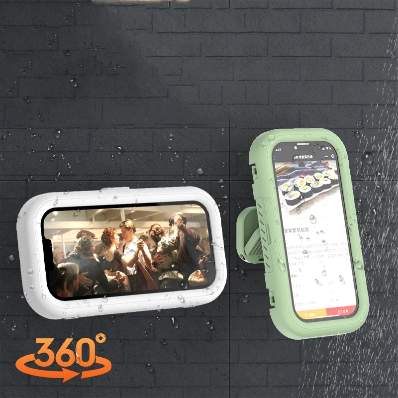 Waterproof Anti-Fog Rotatable Wall Mount Shower Phone Holder 3