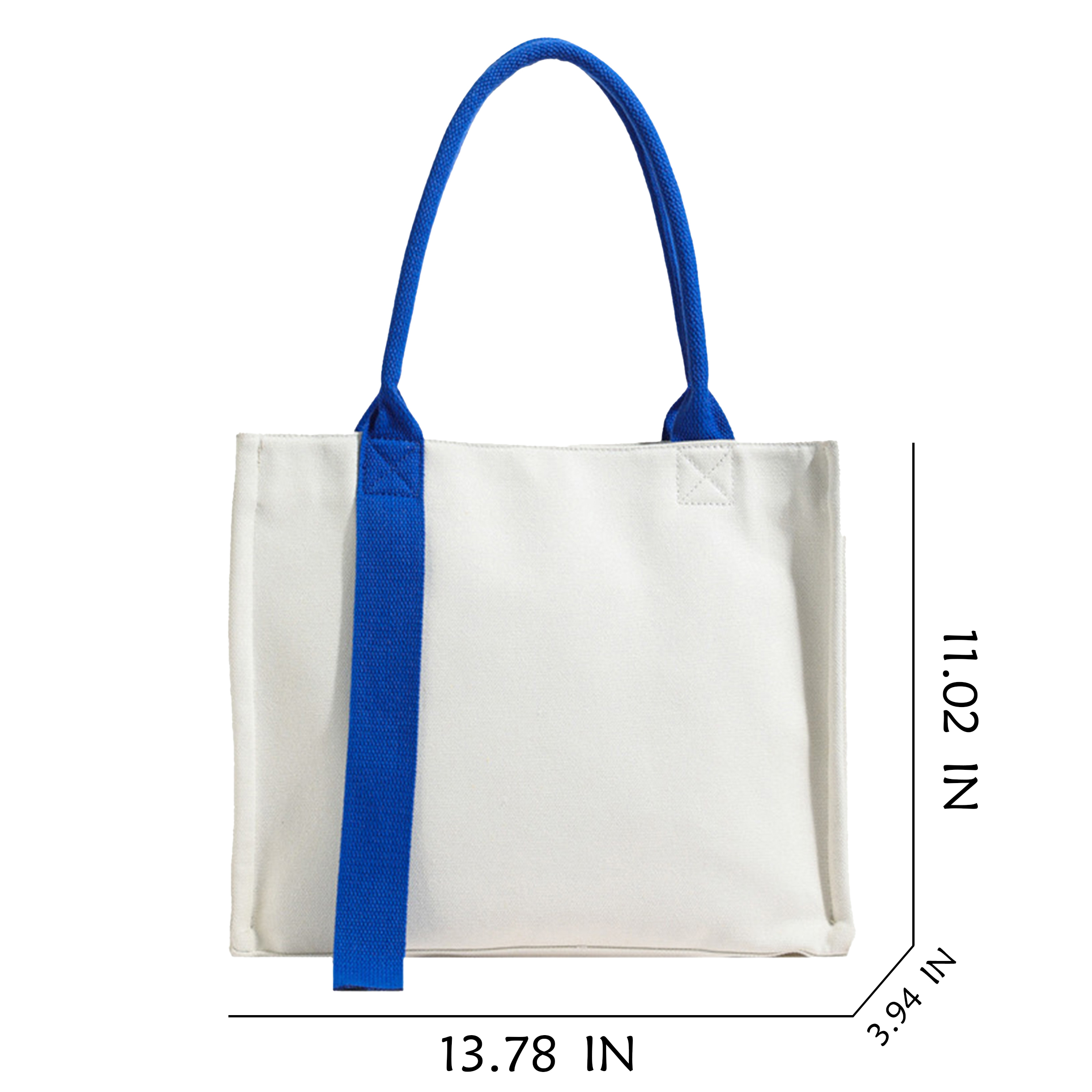 Canvas Simple Large Capacity Tote Bag, custom tote bag with logo imprint 3