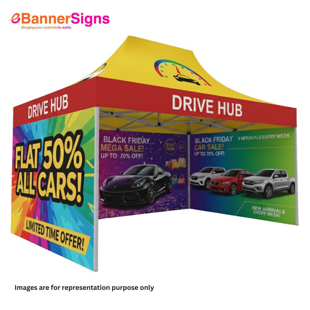Canopy Tent 10 x 15 (Topper + Hardware + Backwall + 2 Full Side Walls Double Sided) 3
