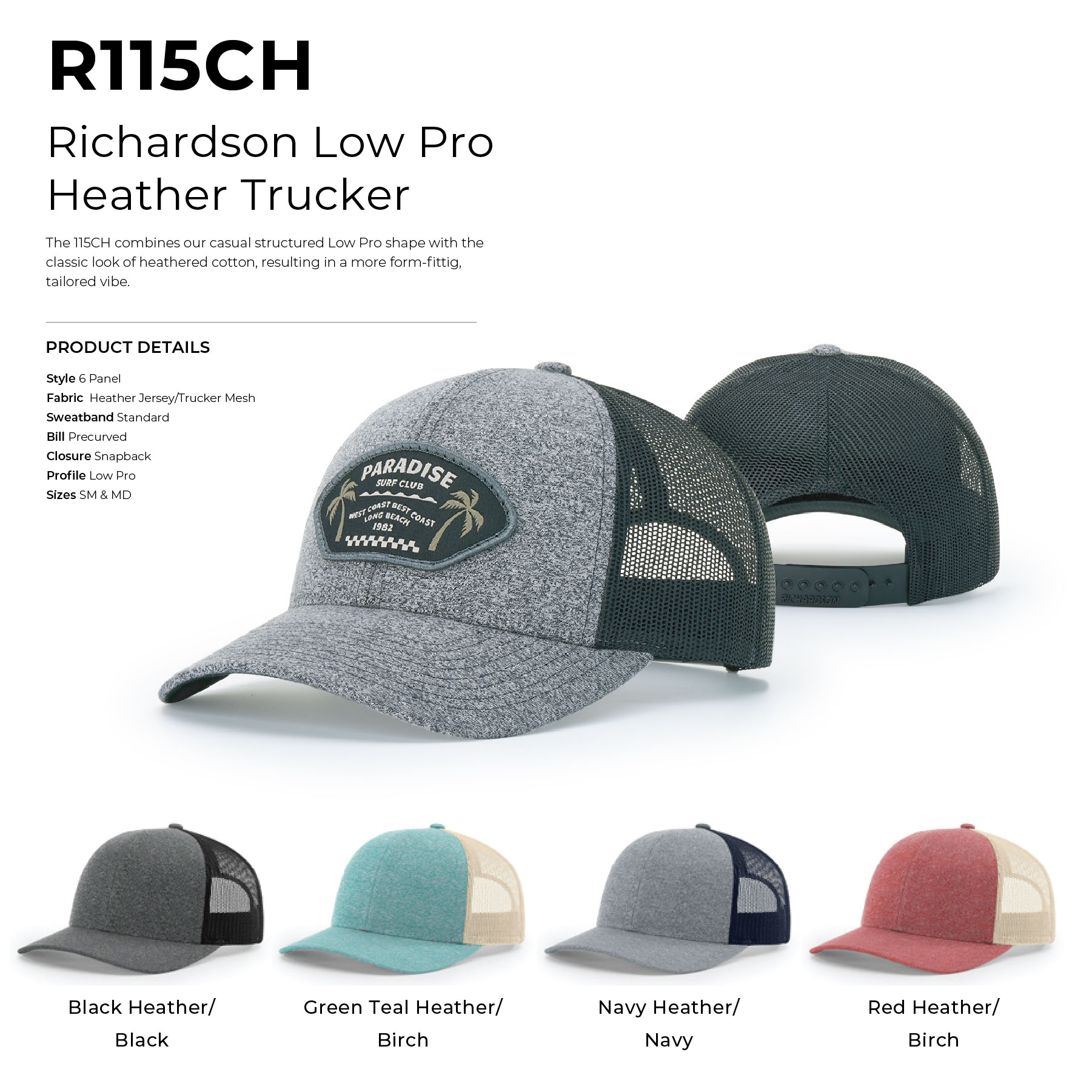 Richardson 115 Low Pro Heather Trucker 7
