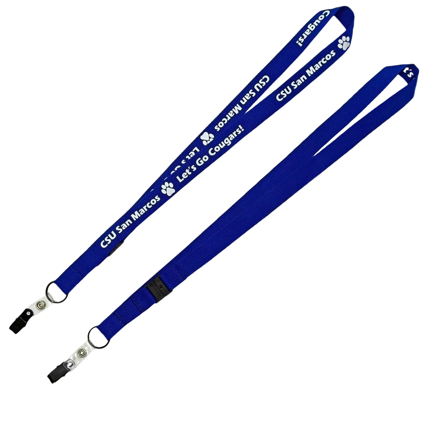 3/4" Lanyard W/ Buckle Release & PVC Strap & Black Clip 2