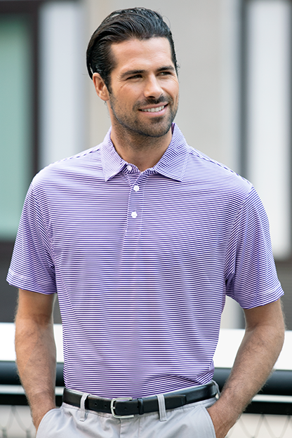 Vansport Pro Tonal Micro-Stripe Polo 12