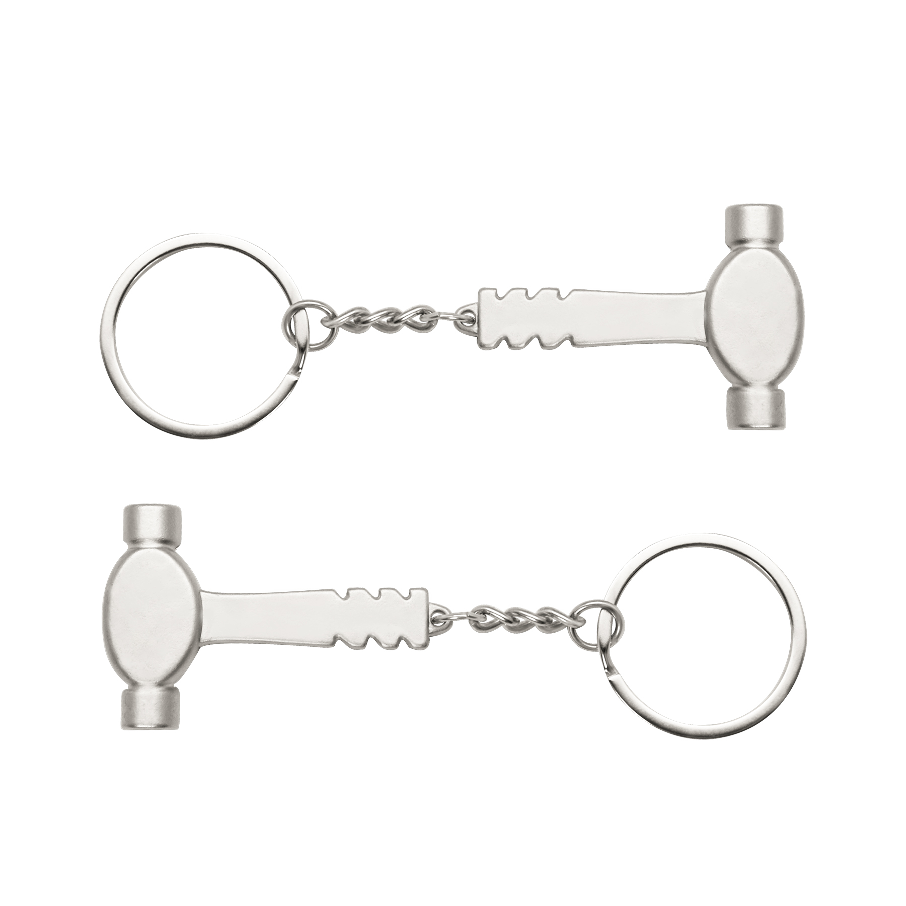 Silver Mallet Keychain 3