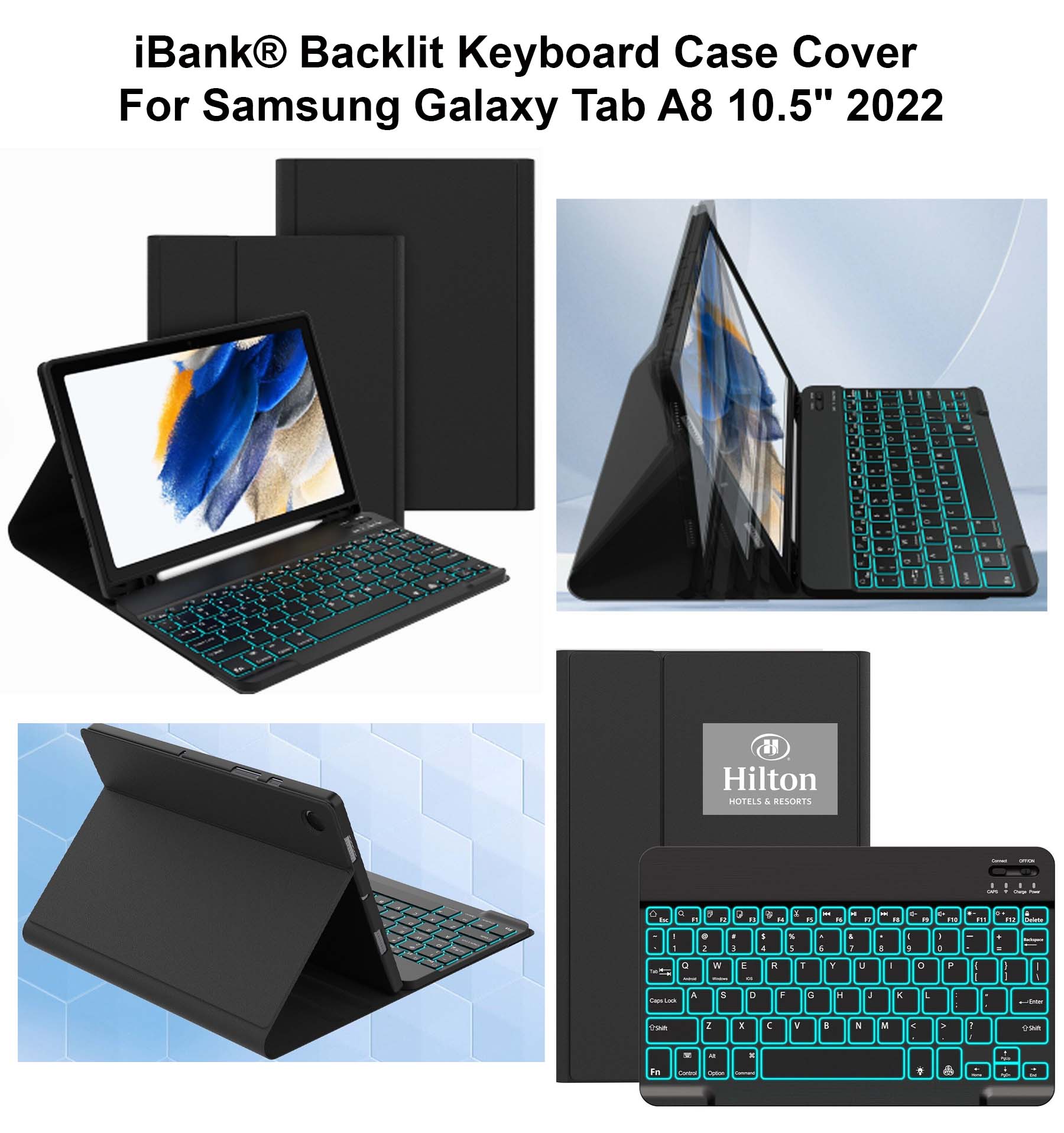 iBank ® Bluetooth Keyboard Case for Galaxy Tab A8 10.5". Free Shipping 2