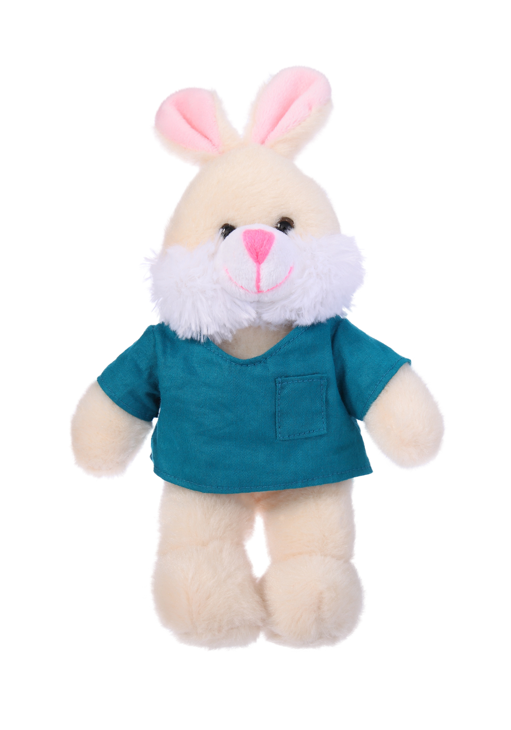 Soft Plush Bunny in Scrub Shirt