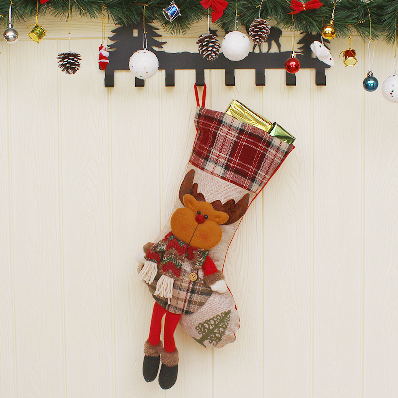 3 Piece Santa and Friends Christmas Stockings Set 5