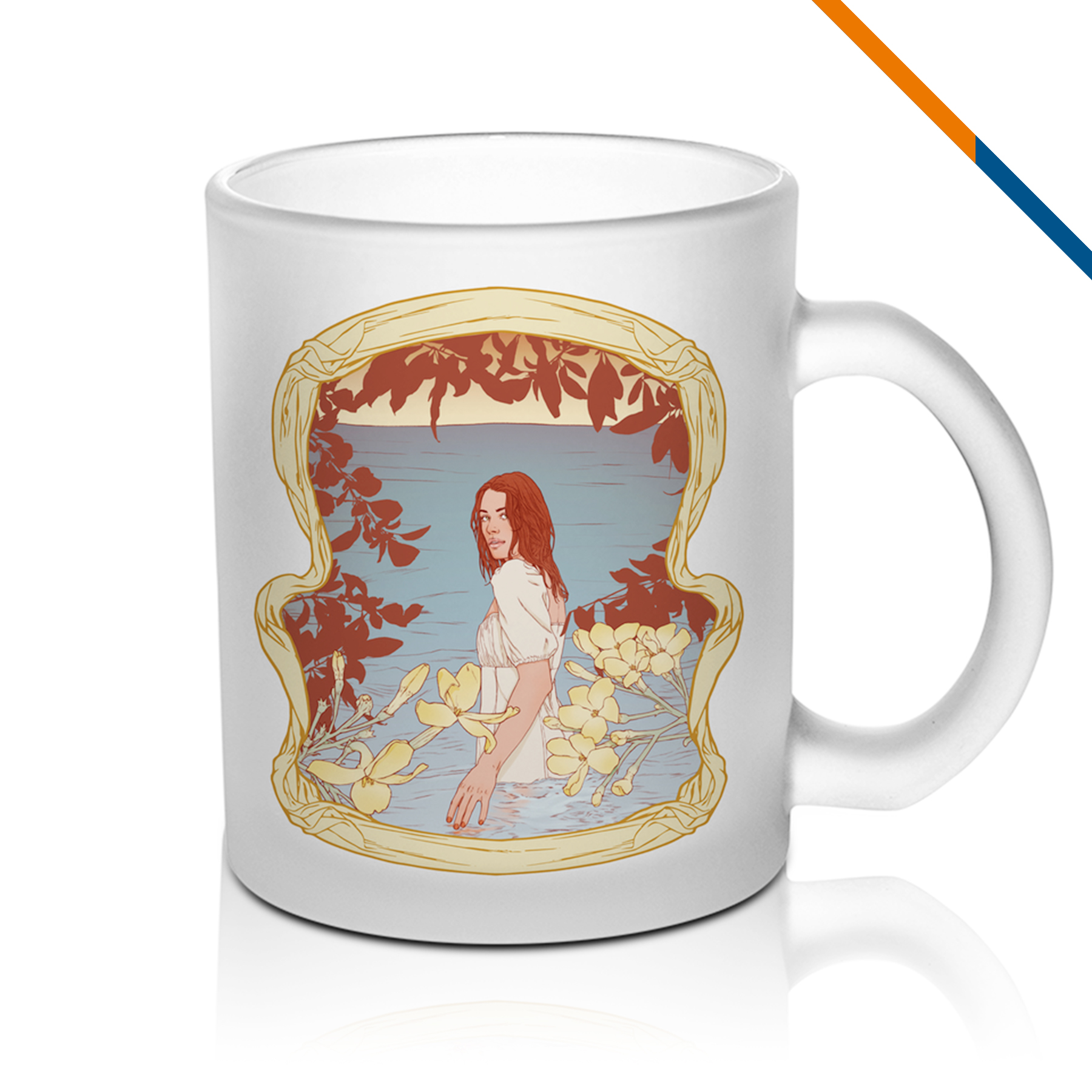Abriel Frosted Glass Mugs - 13 OZ. 4