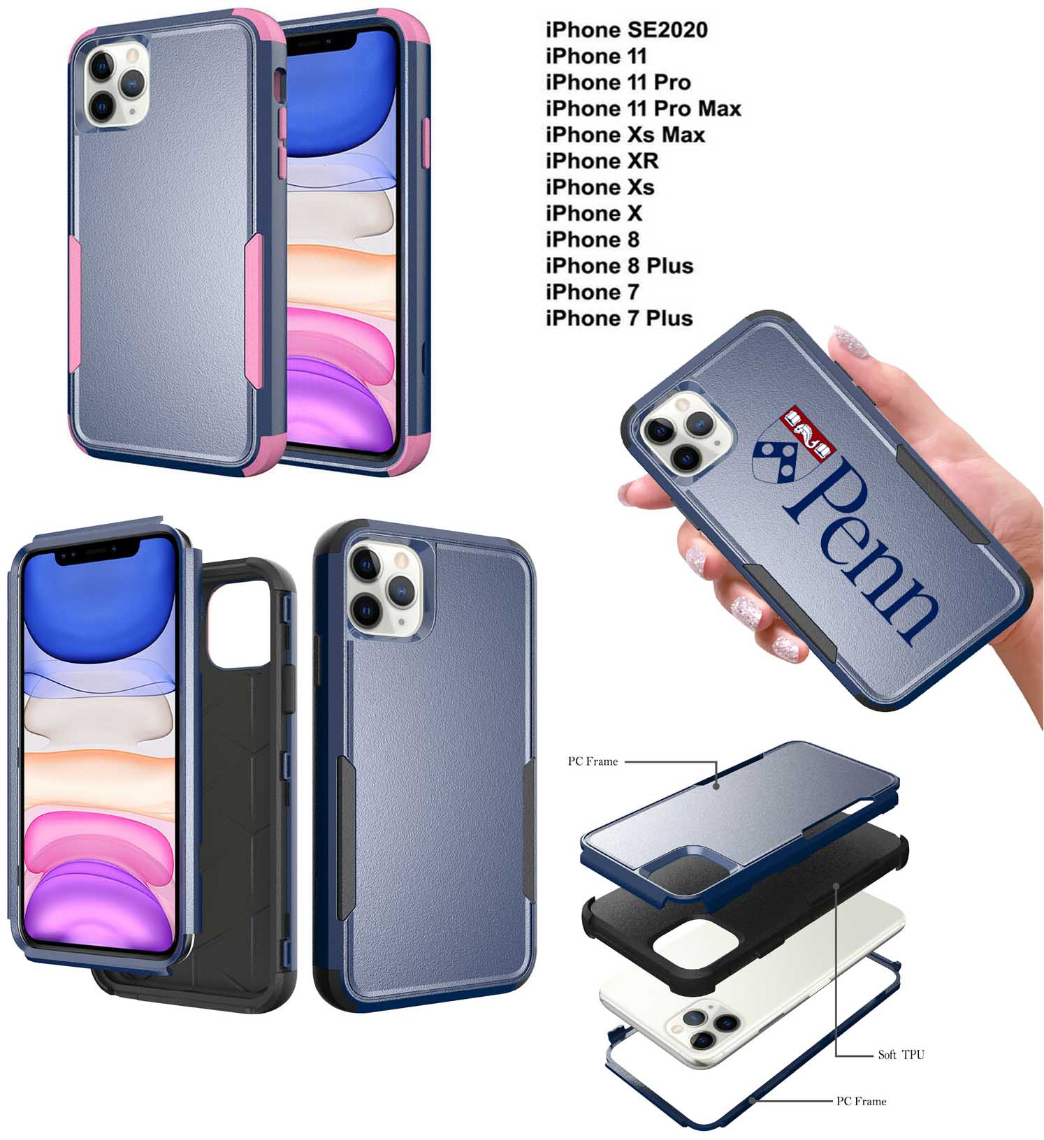 iBank ® Shockproof Case for iPhone 16, 16 Plus, 16 Pro, 16 Pro Max. Free Shipping 1