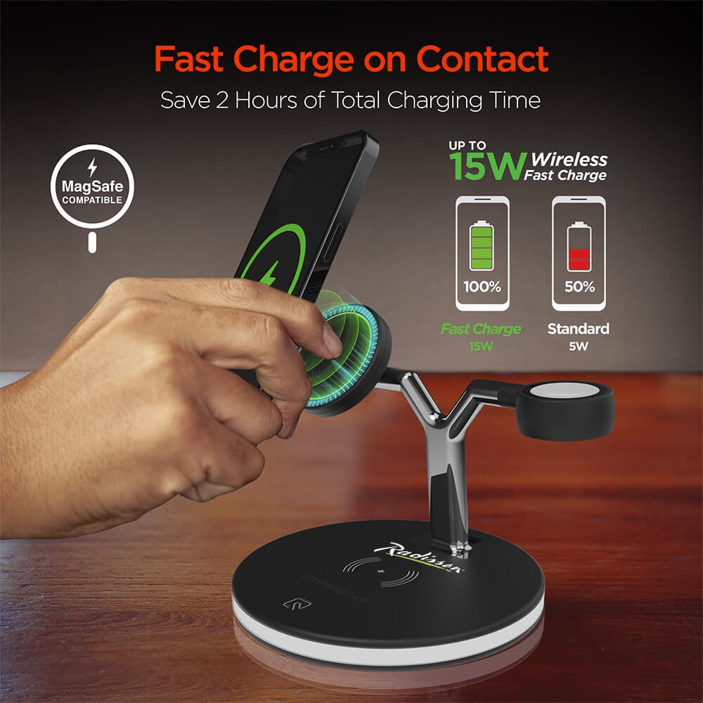 HyperGear MaxCharge 3-in-1 MagSafe Wireless Charging Stand 2