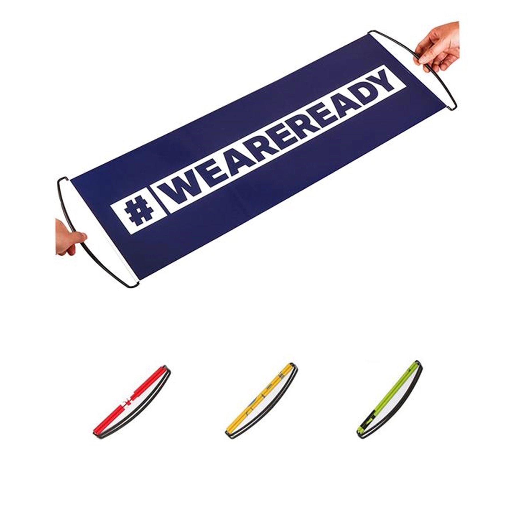 MOQ 100pcs Hand Roll Banner With Custom Logo