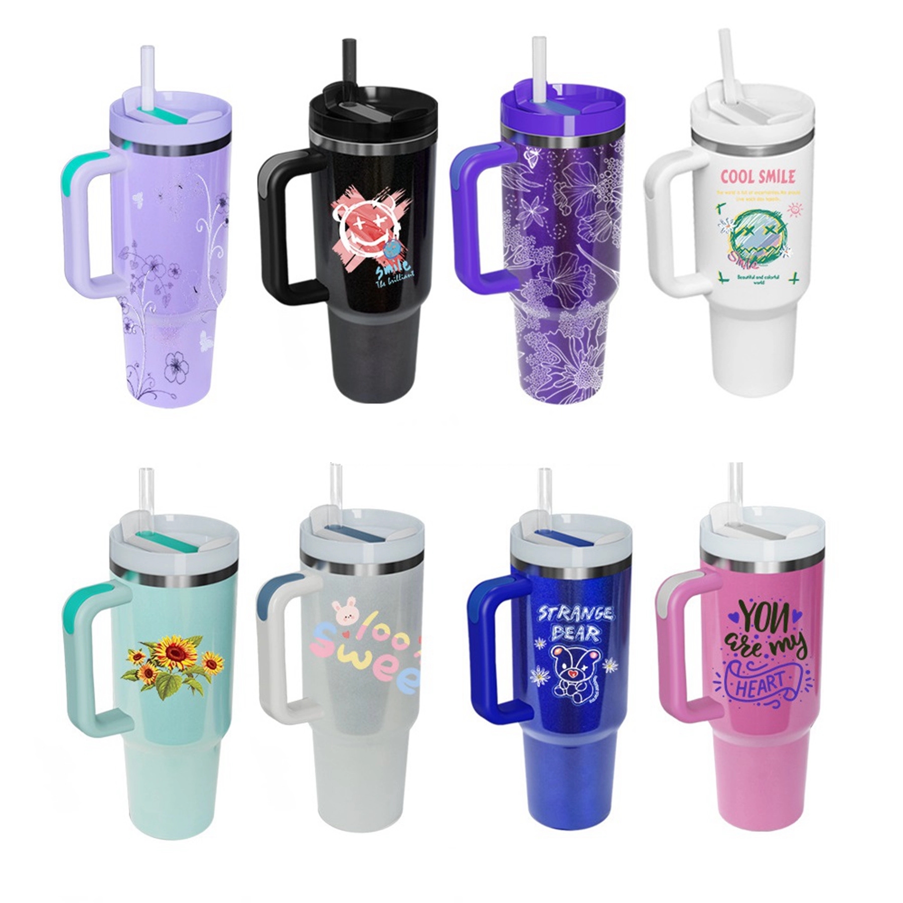 40 Oz. Vacuum Stainless Steel Sublimation Tumbler with Straw 4