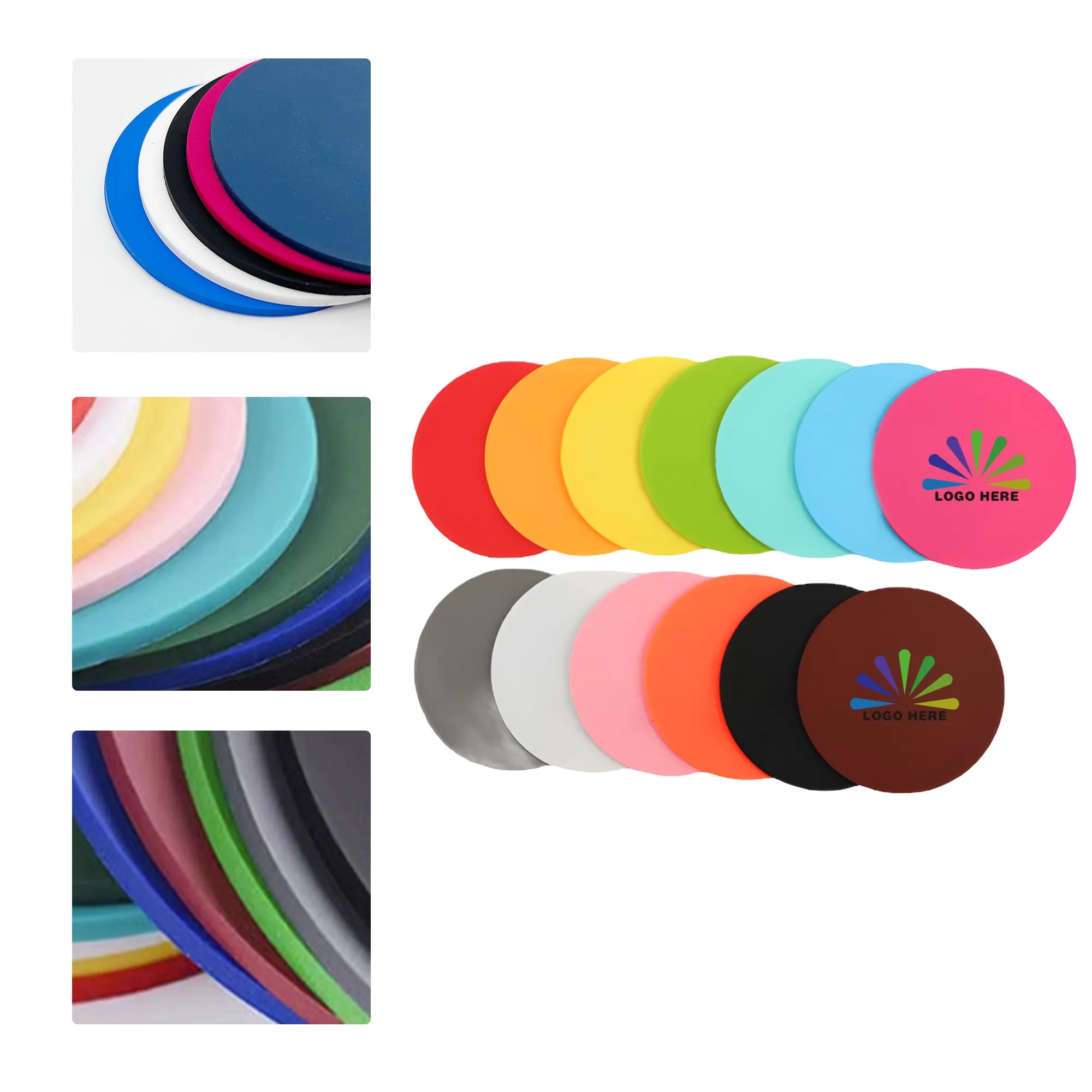 MOQ50 Custom PVC Non Slip Coaster 1