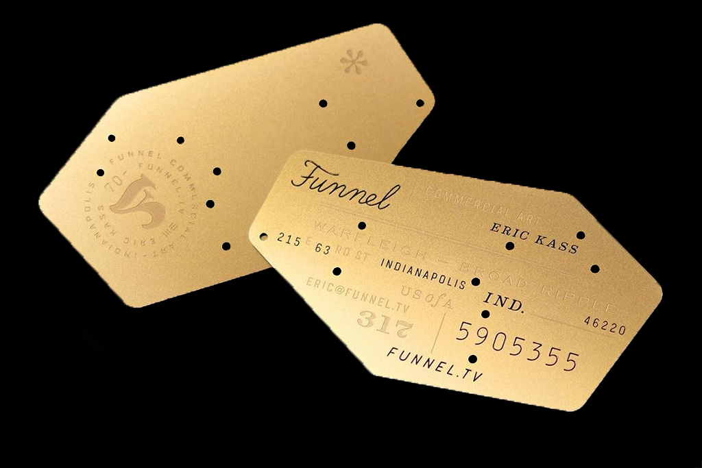 Brass Finish Business Cards 4