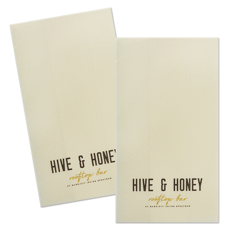 Ecru/Vanilla Linen-Feel™ 12" x 17" Hand Towel 1