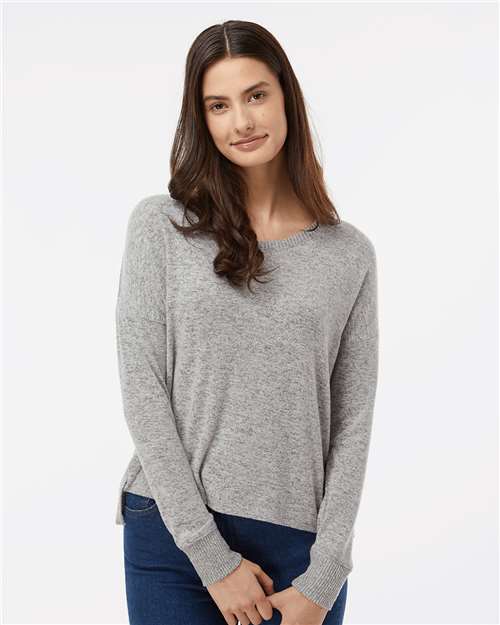 Women's Cuddle Fleece Boxy Crewneck Pullover - L06 42