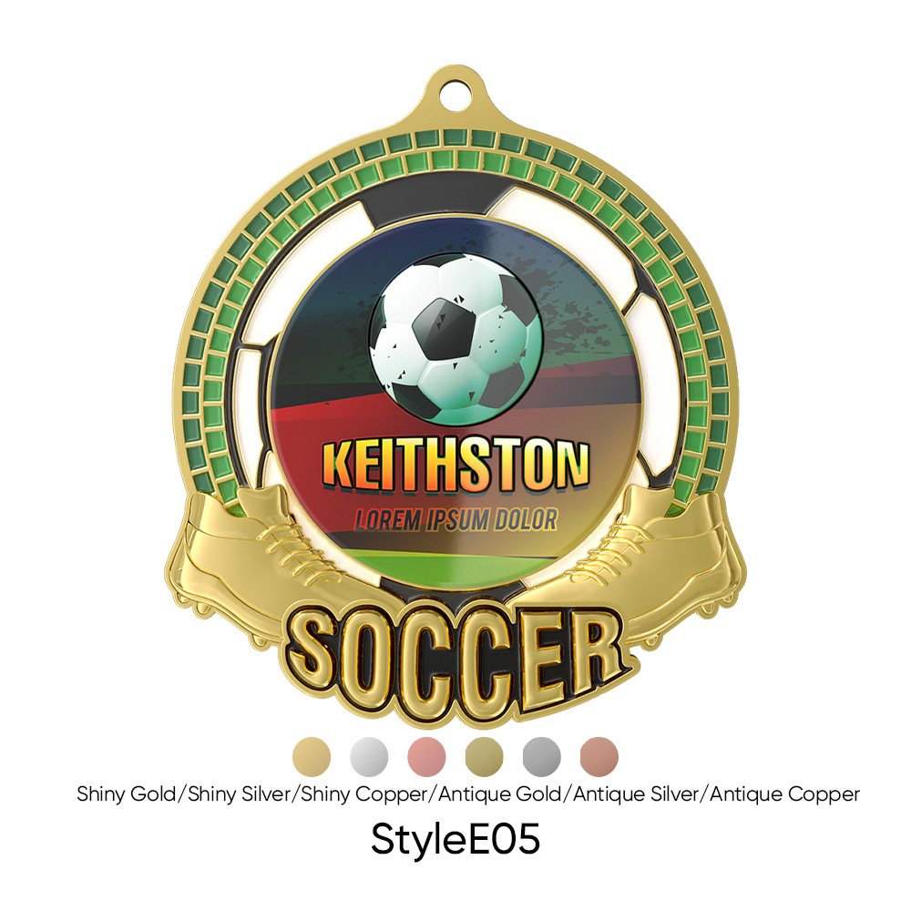 2" UV Printed Soccer Medals 10