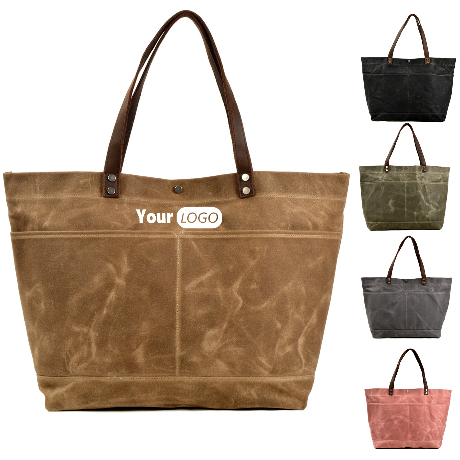 Waxed Canvas Travel Tote Bag 7