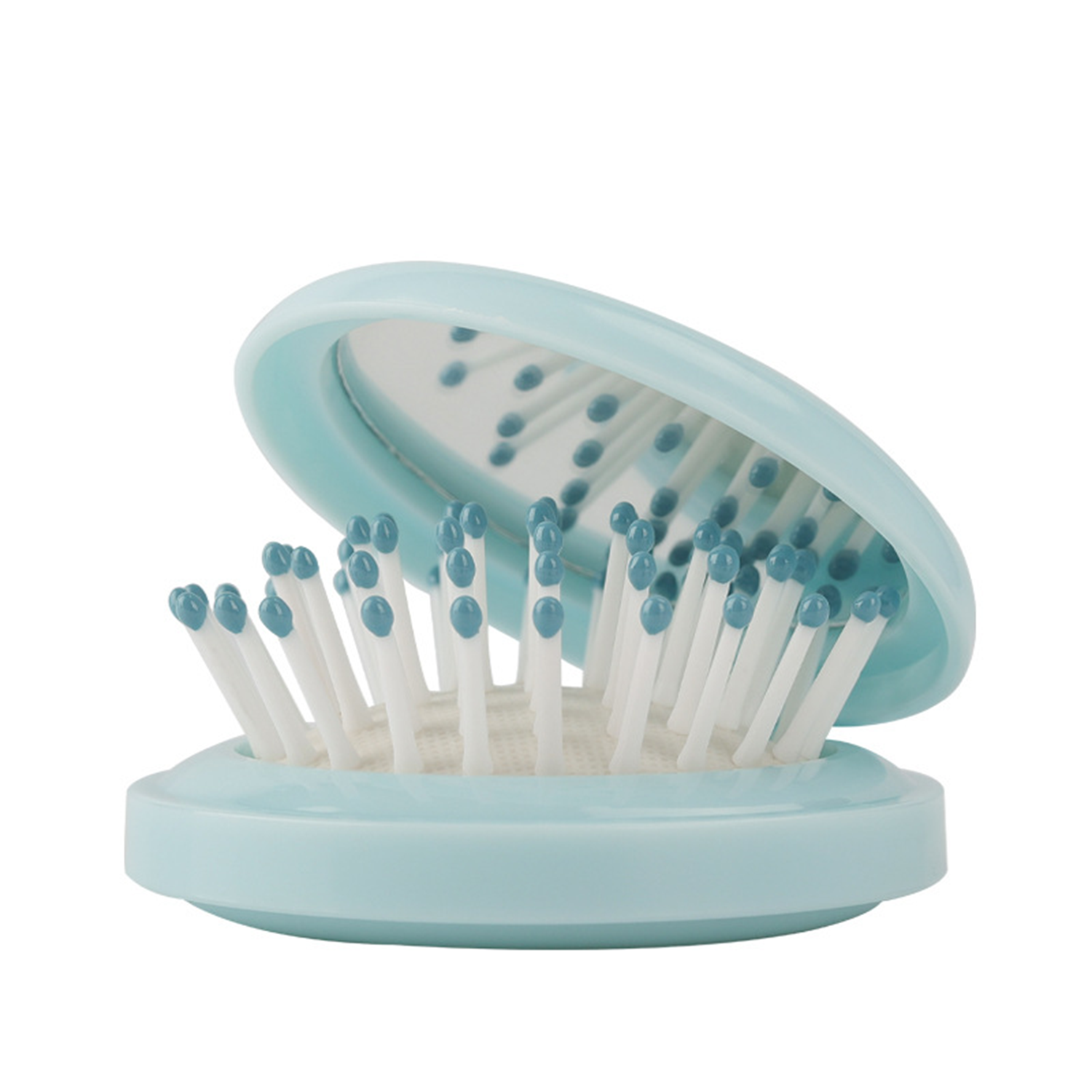 Round Folding Hair Brush with Mirror 6