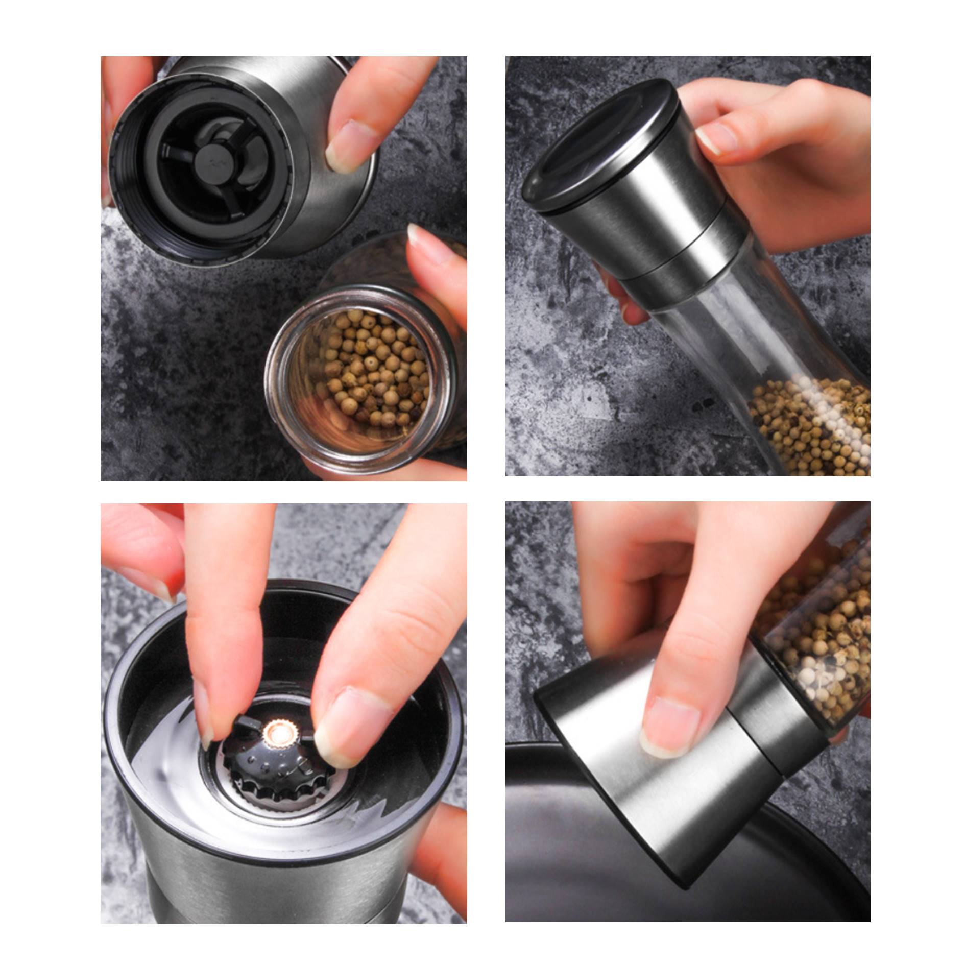 Stainless Steel Pepper Mill 3