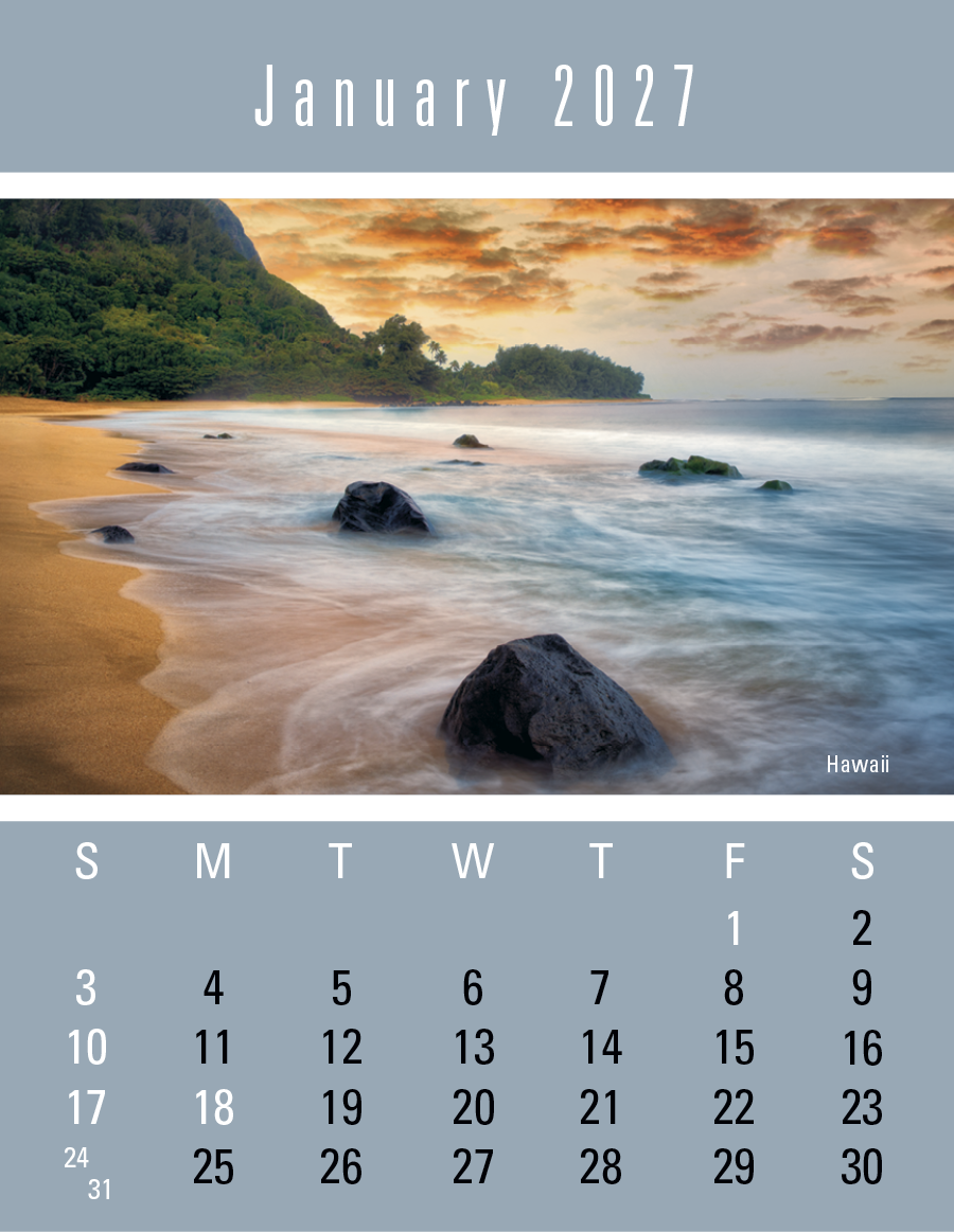 Triumph® Calendars Press-N-Stick Scenic Calendar 30