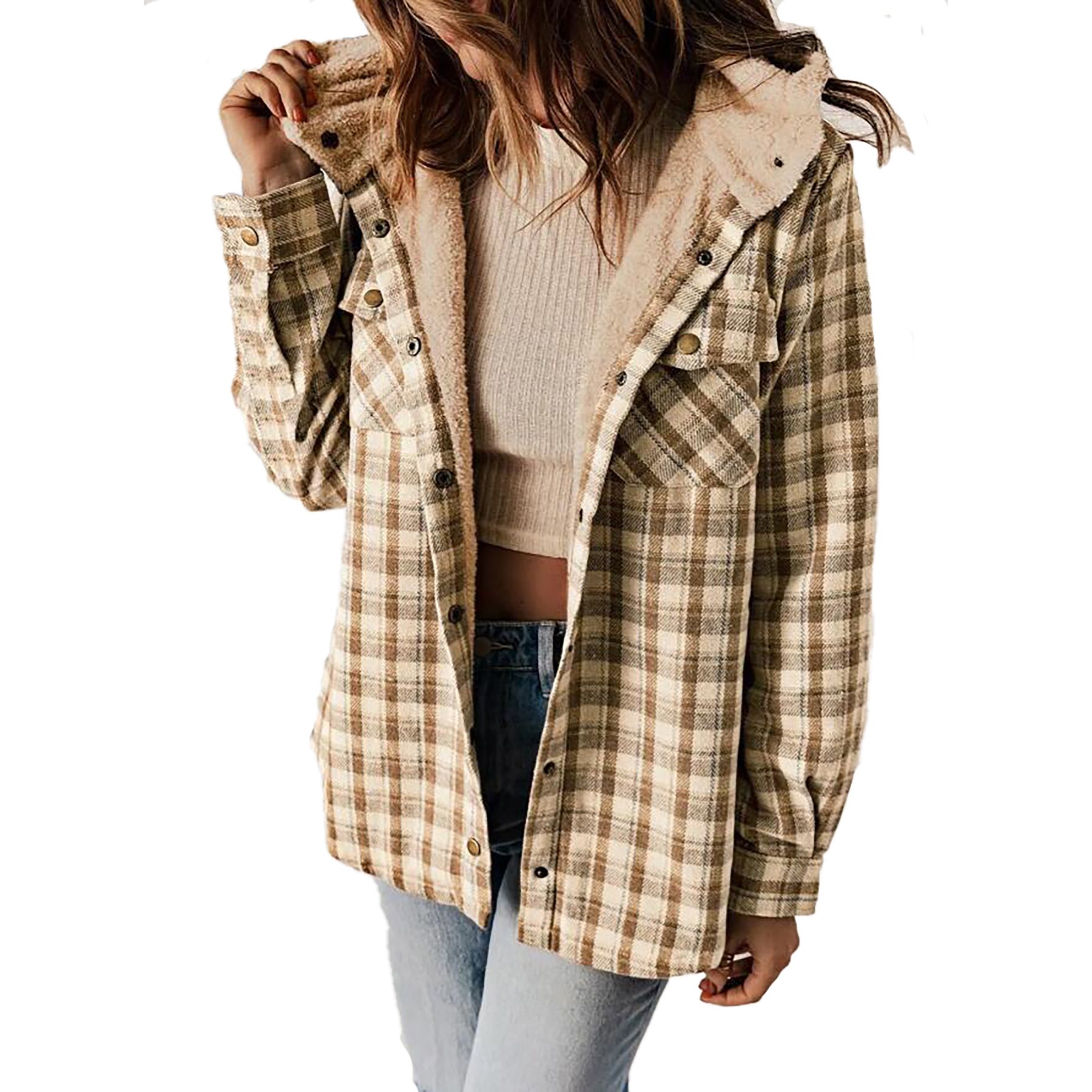 Women's Warm Plaid Jacket 11