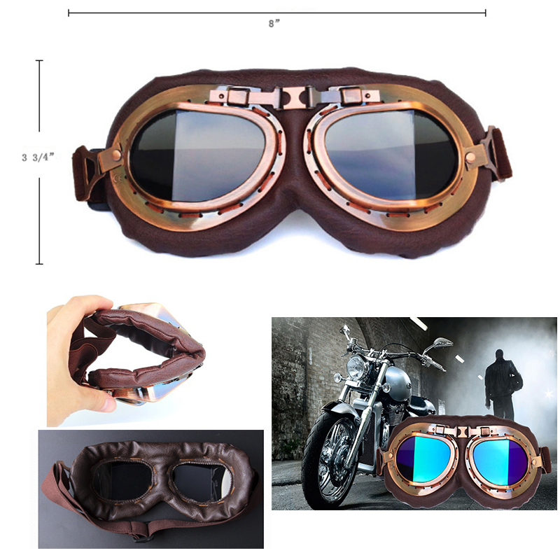 Motorcycle Goggles Vintage Pilot StyleGoggle 1