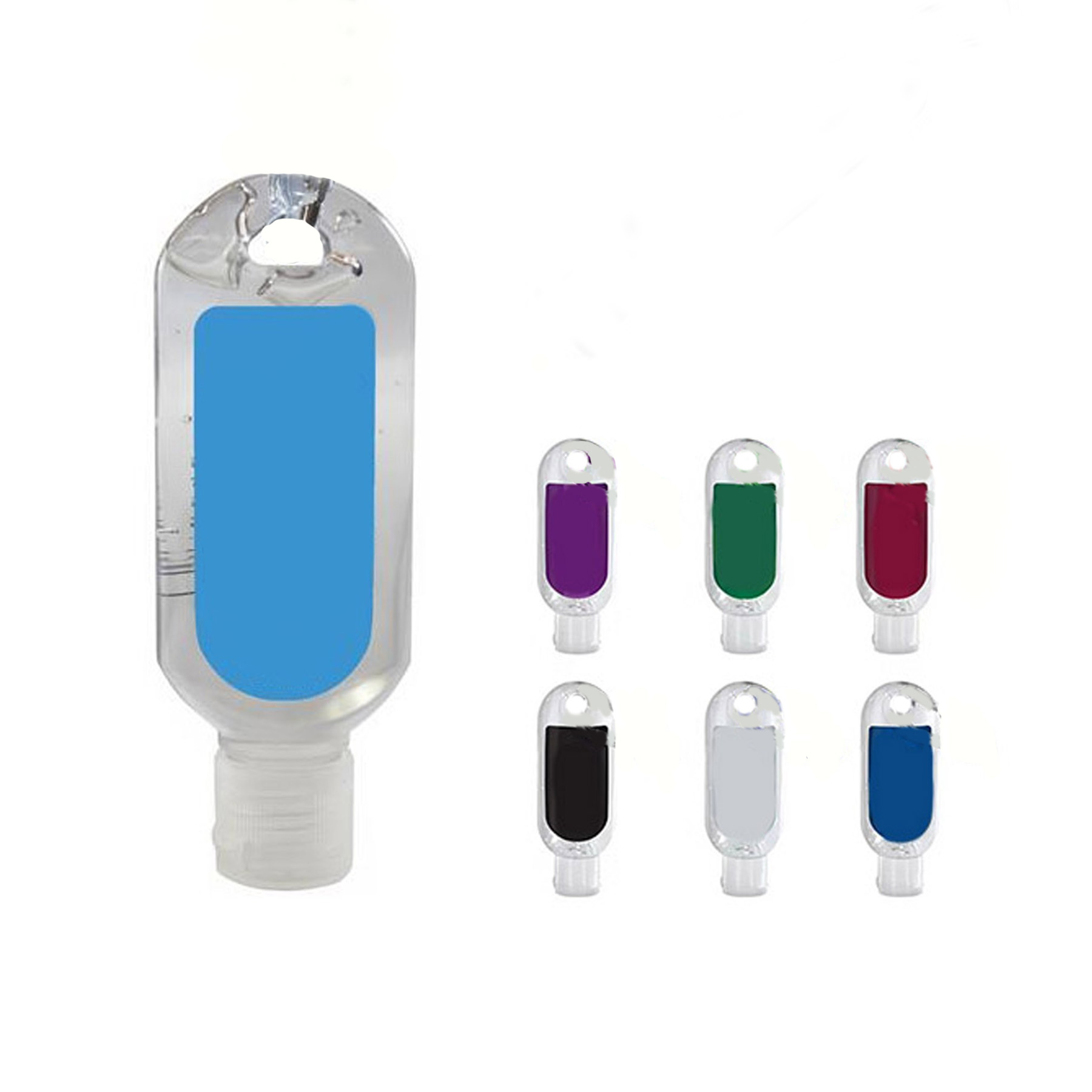 2OZ 75% Alcohol Travel Size Hand Sanitizer Gel with Carabiner 2