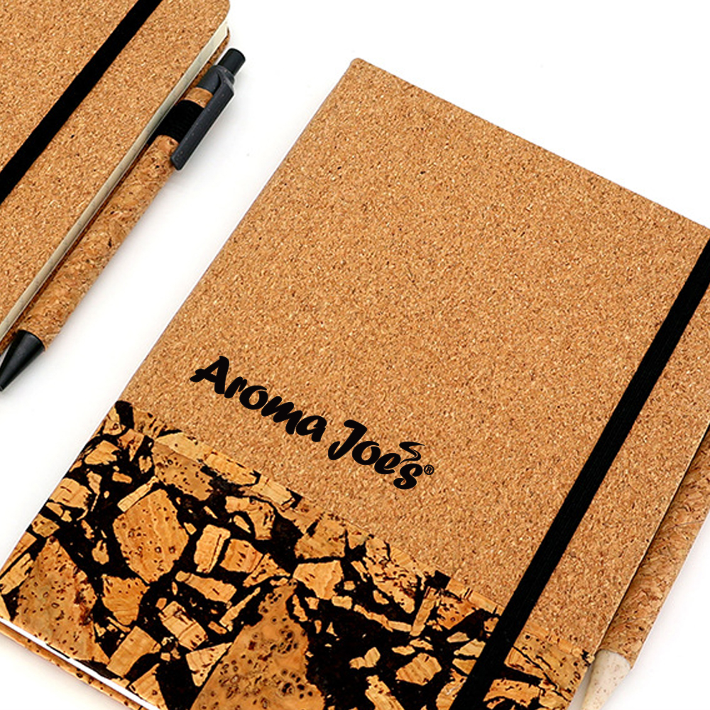 Cork Softcover Vegan A5 Ruled Notebook Set 1