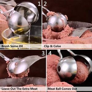 Small Metal Meatball Maker Food Grade Stainless Steel Durable 4