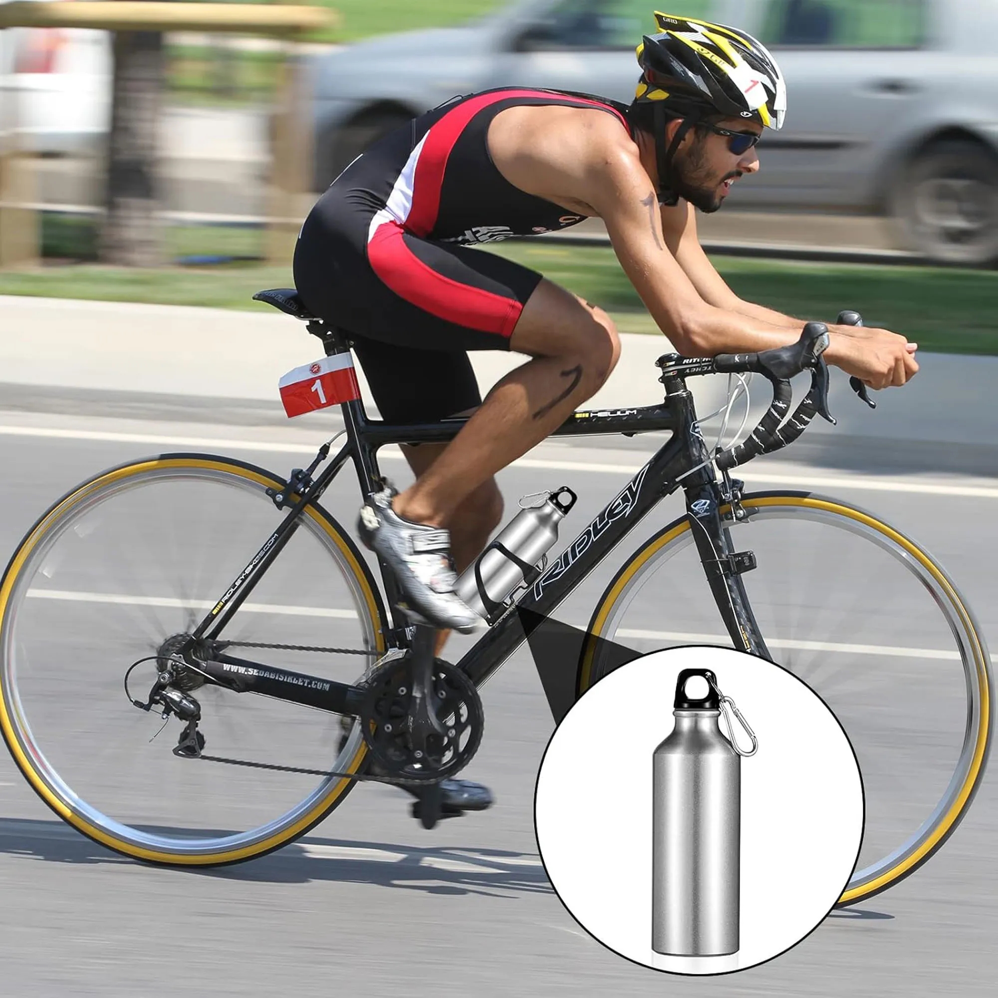 Aluminum Portable Water Bottle, custom water bottle with logo imprint 3