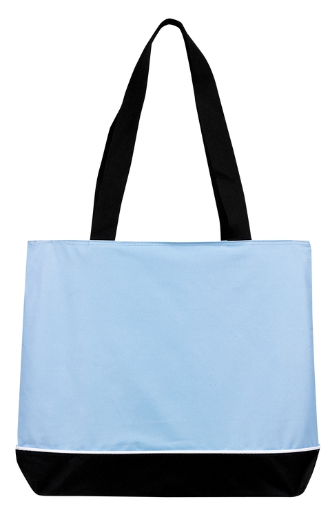 Zipper Shoulder Tote Bag with Full Top Zipper Gusset