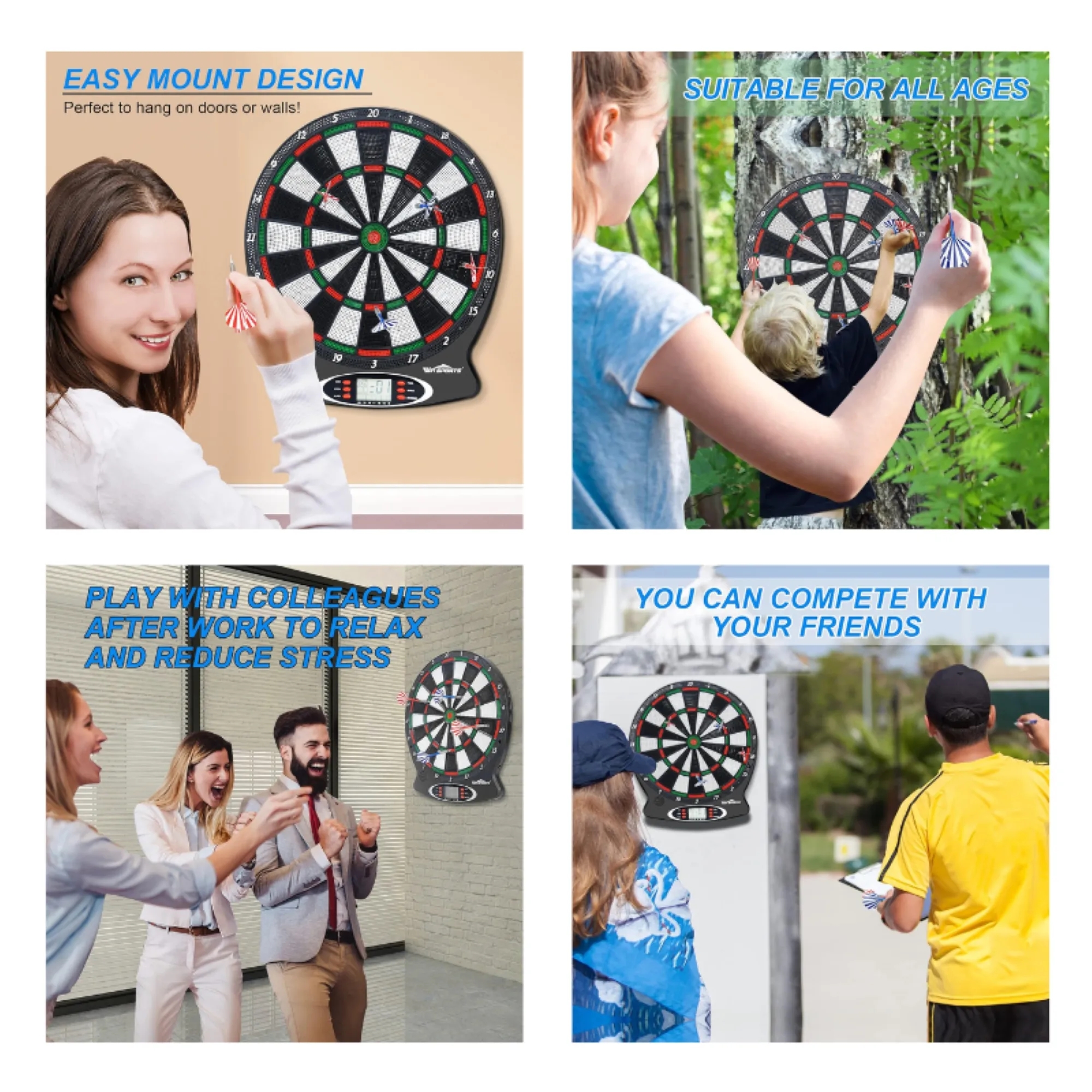 Indoor Automatic Scoring Electronic Dartboard 3