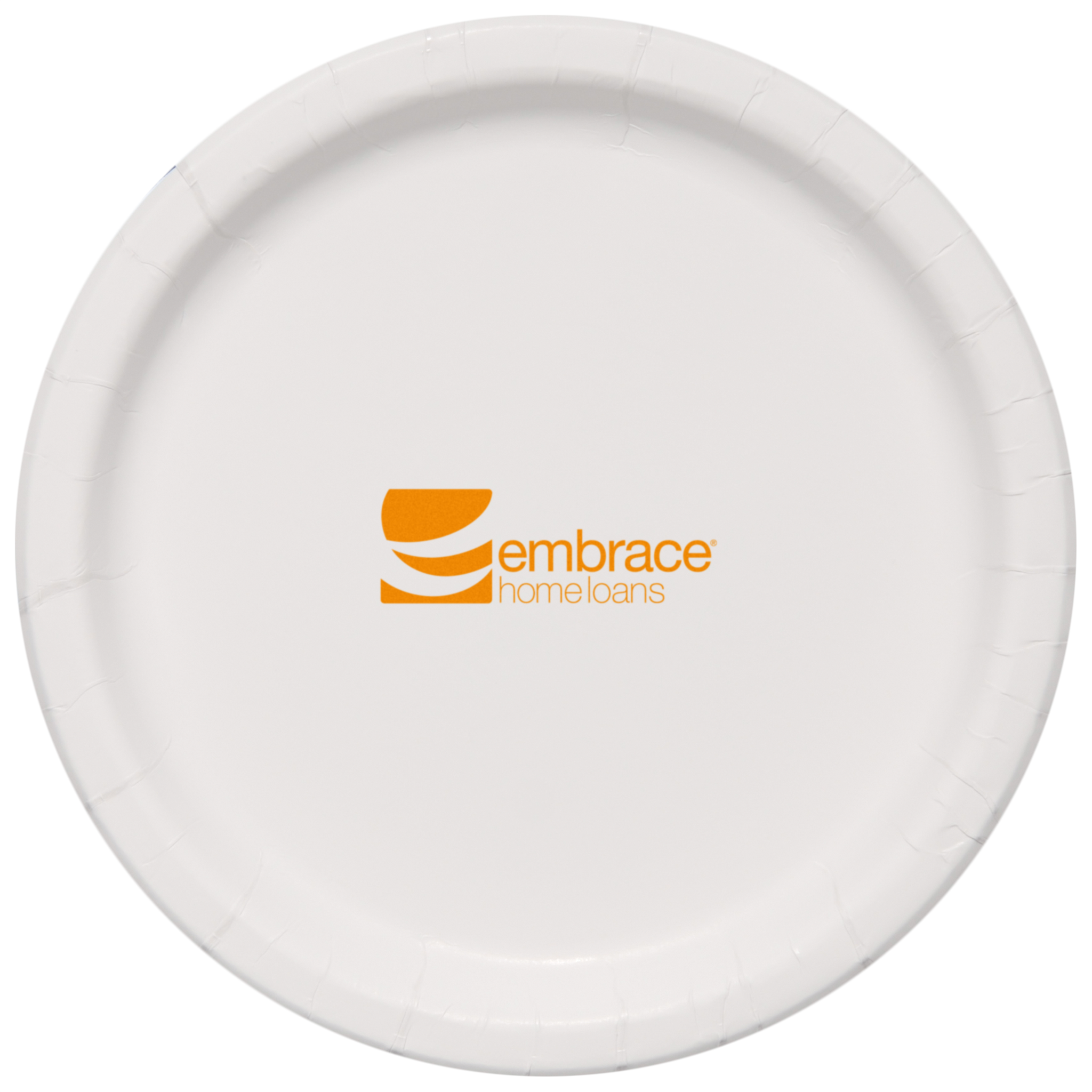 9.000" Plain Medium Weight Coated Paper Plate Round White Tradition Print 12
