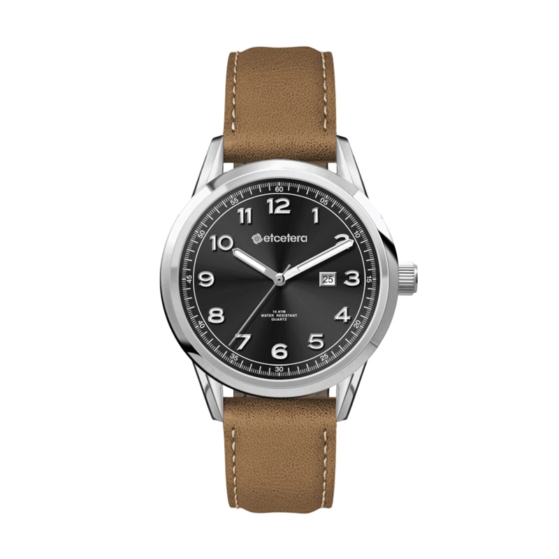 34MM SS, SILVER CASE,  3-HAND MVT, DTE