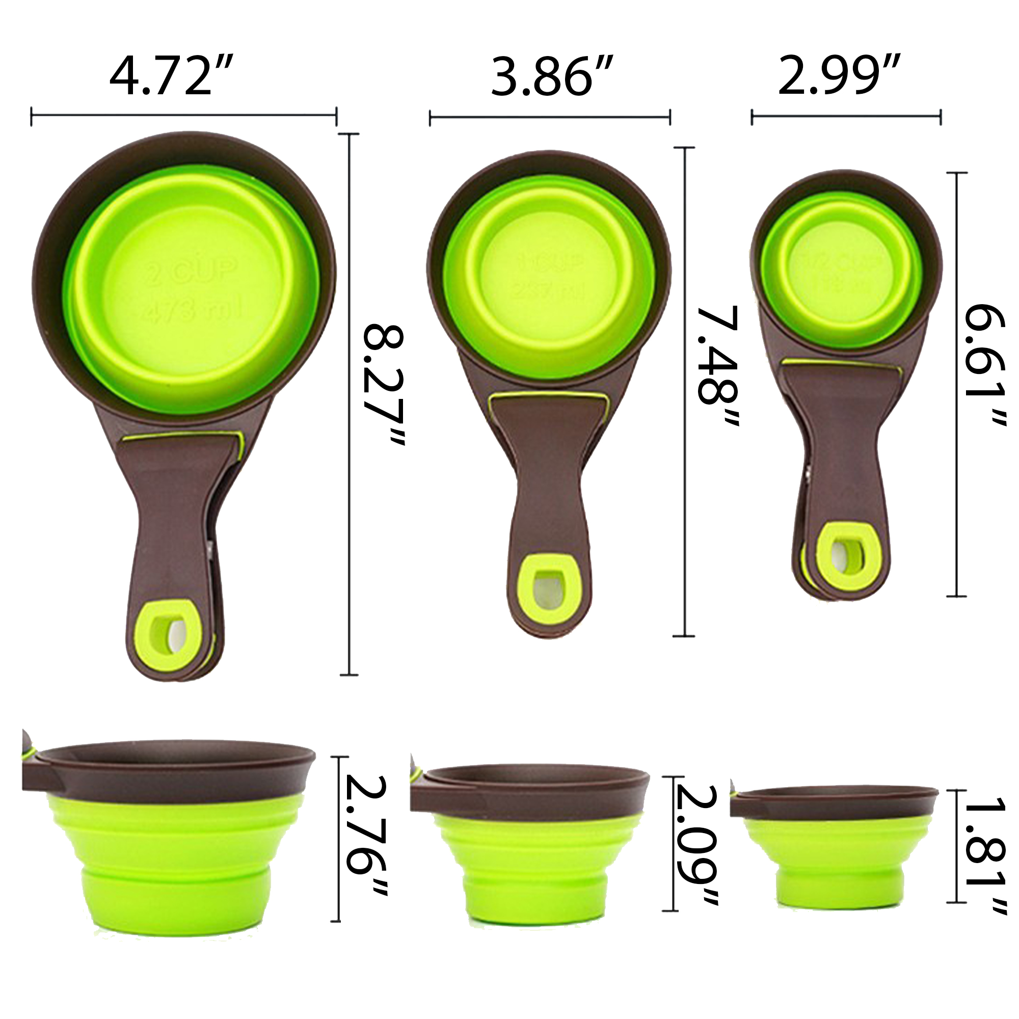 8oz Multifunction Collapsible Pet Scoop Measuring Cup 1