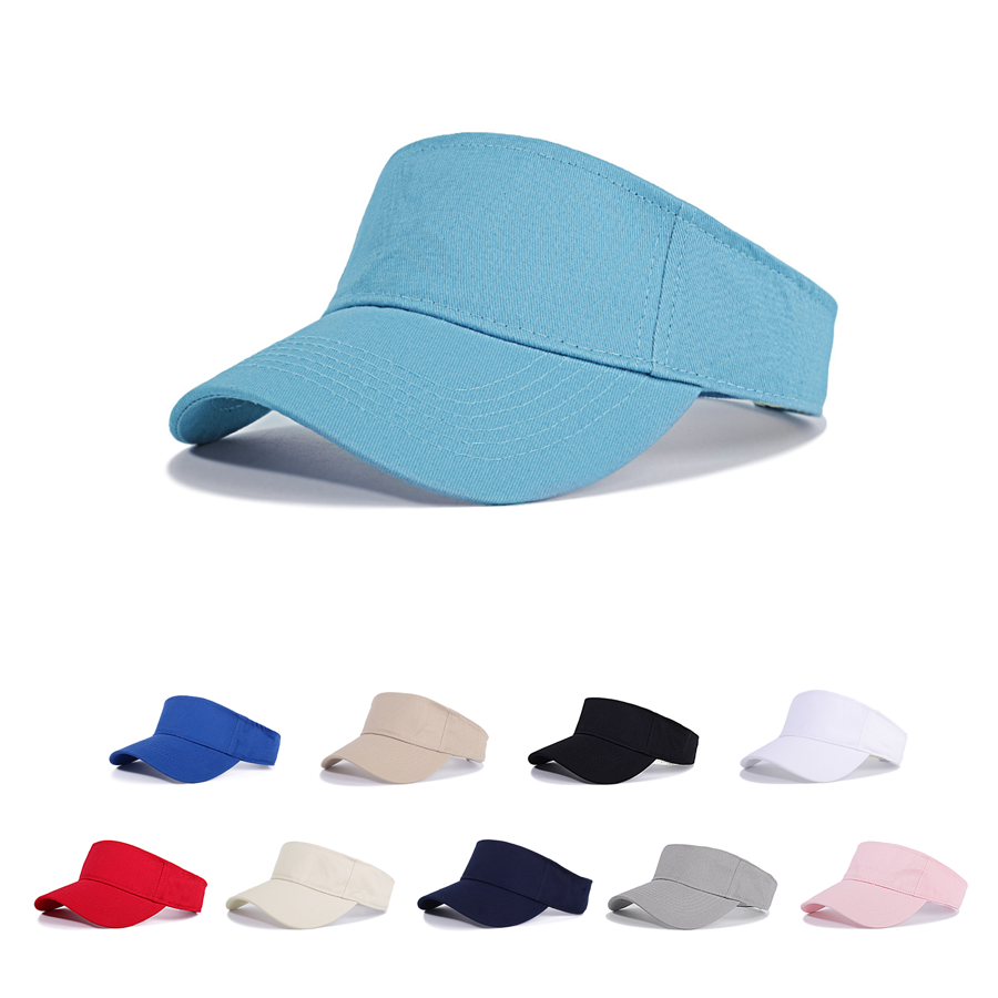 Stock Solid Color Cotton Visor - Sports Style 15