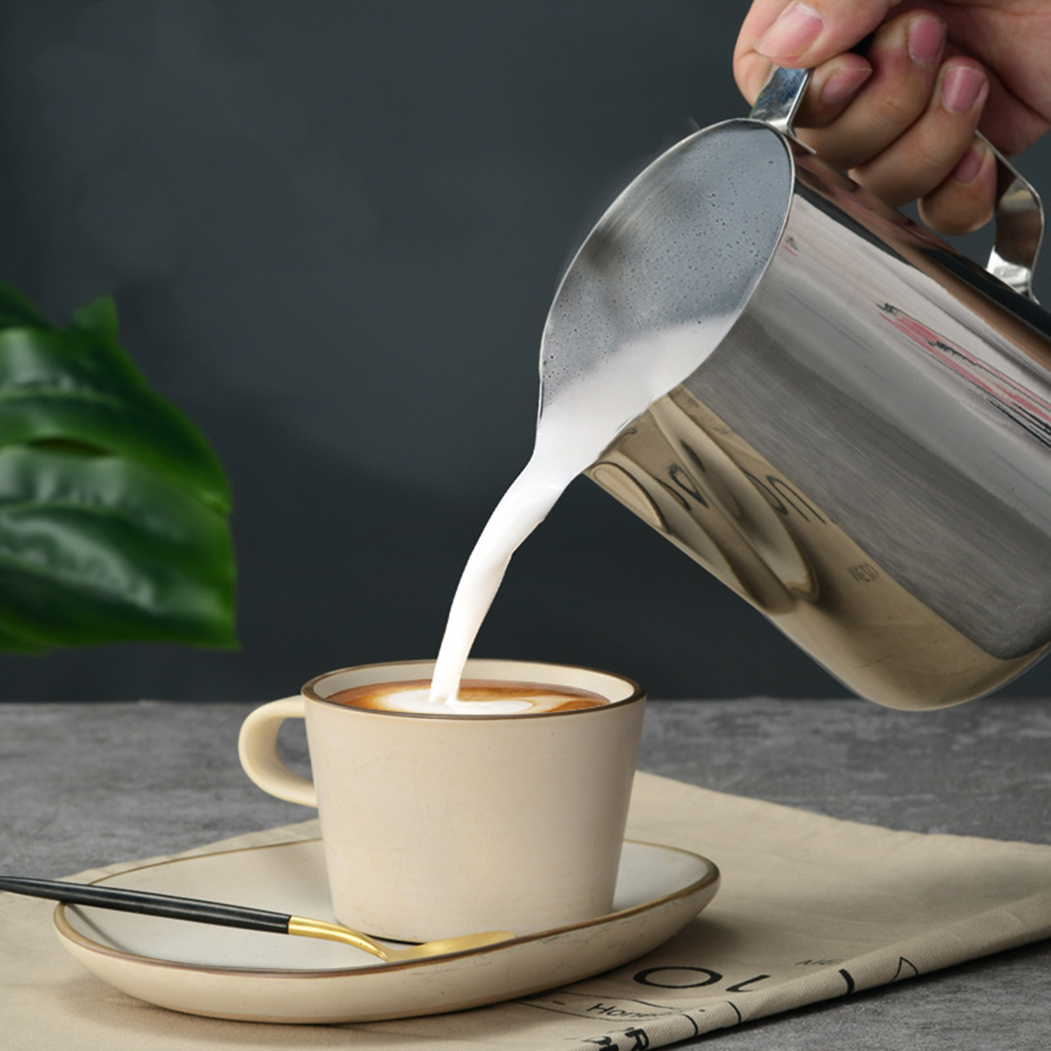 12Oz Stainless Steel Pointed Spout Frother 3
