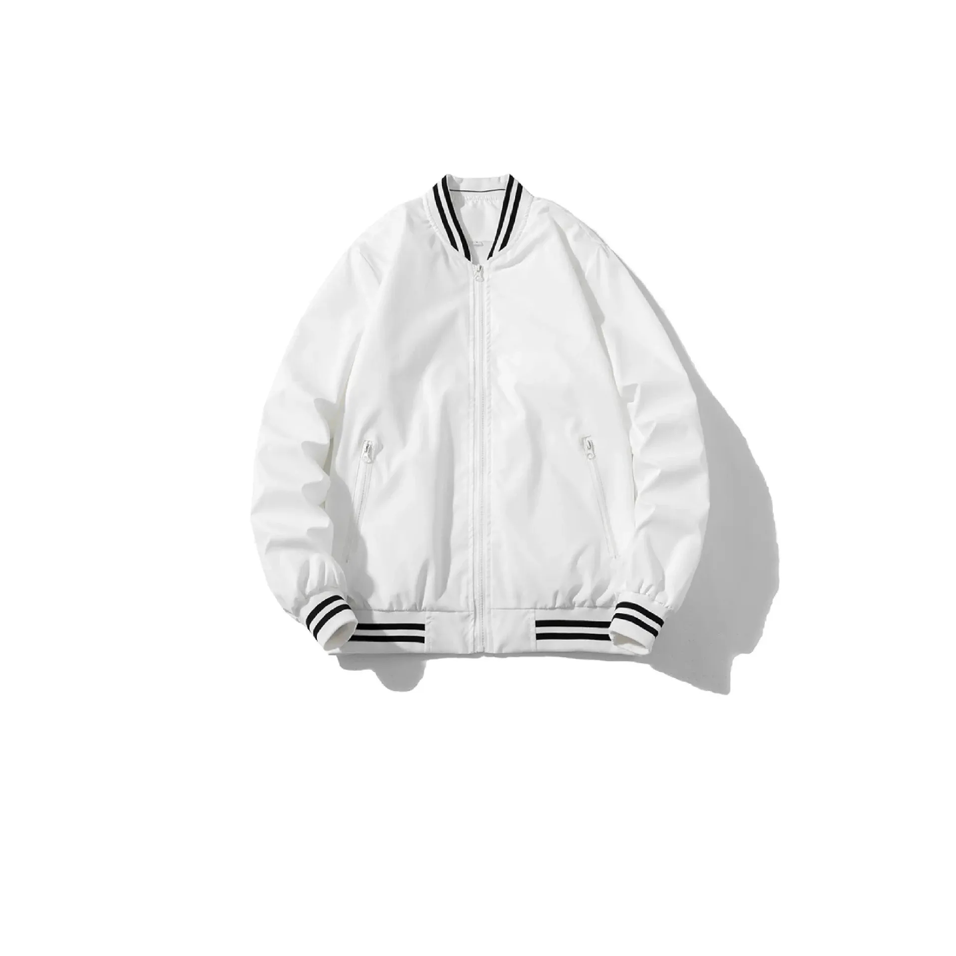 Men's Custom Logo Polyester Bomber Jacket Wholesale 1