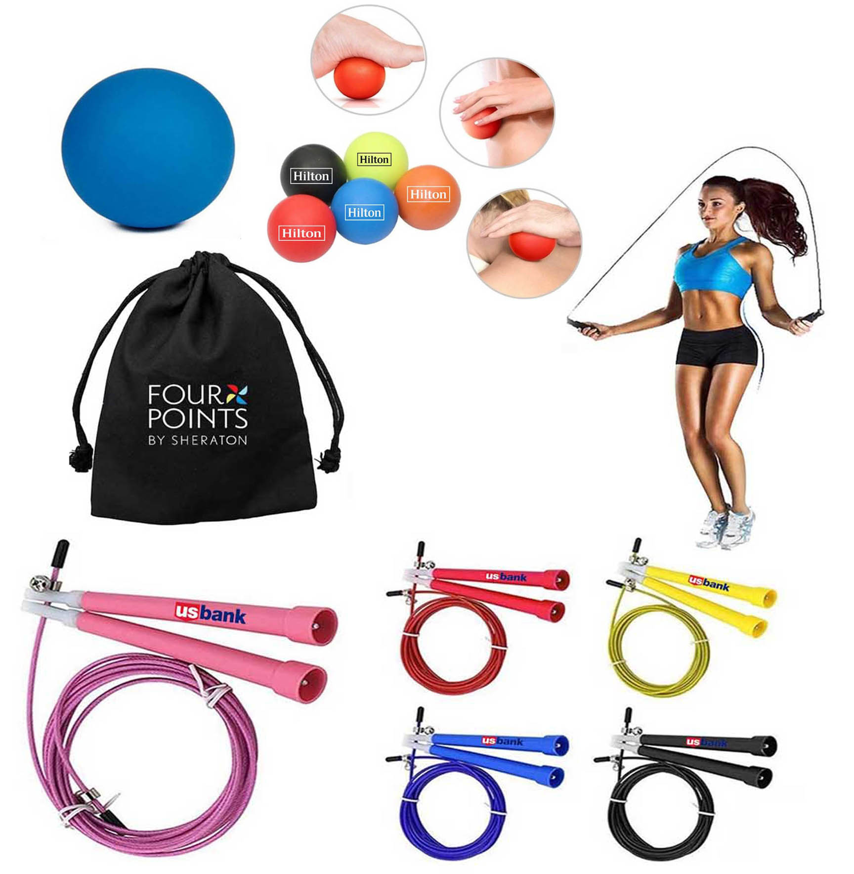 iBank ® Exercise Massage Ball + Jump Rope 2