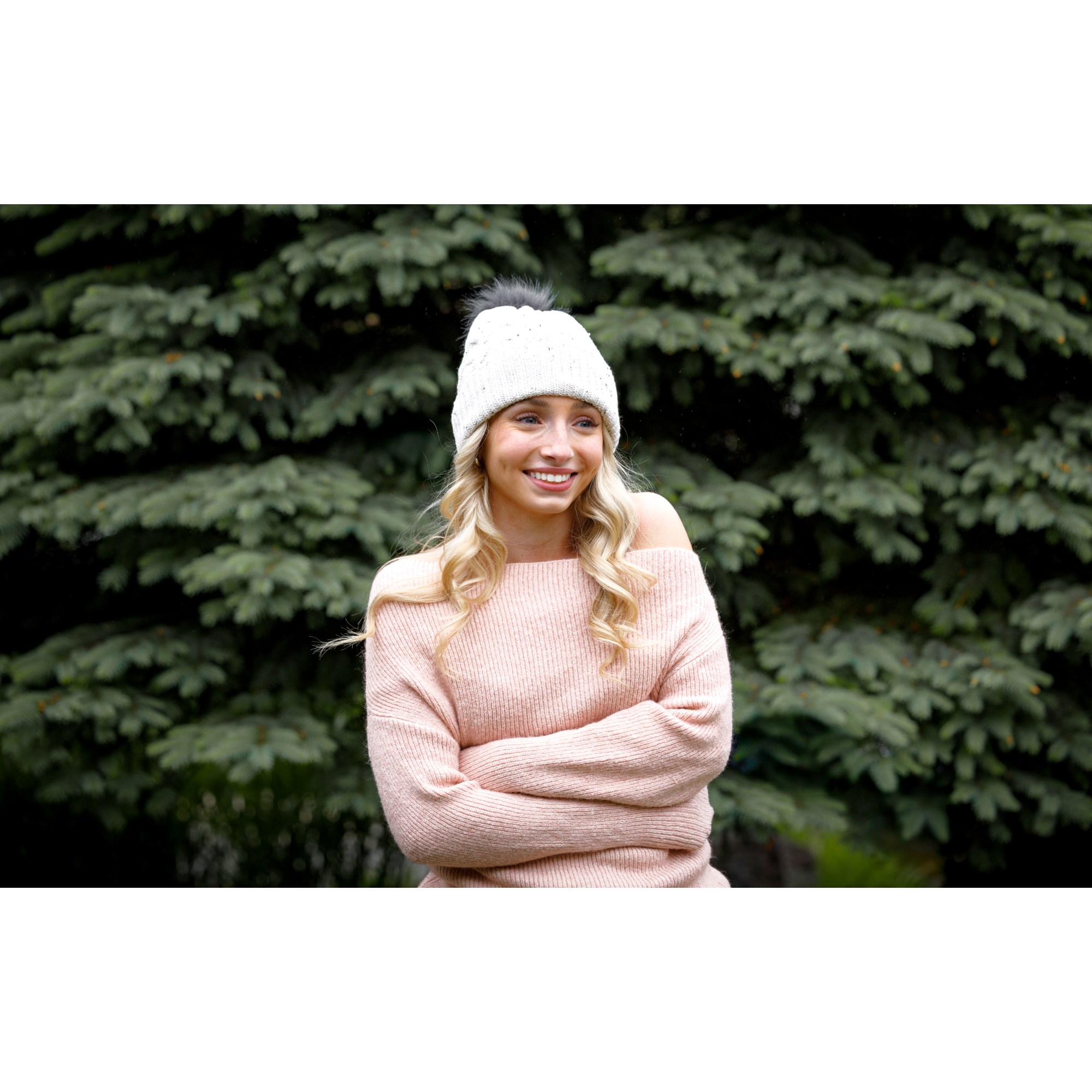 Ahead Speckle Pom Knit Hat 9