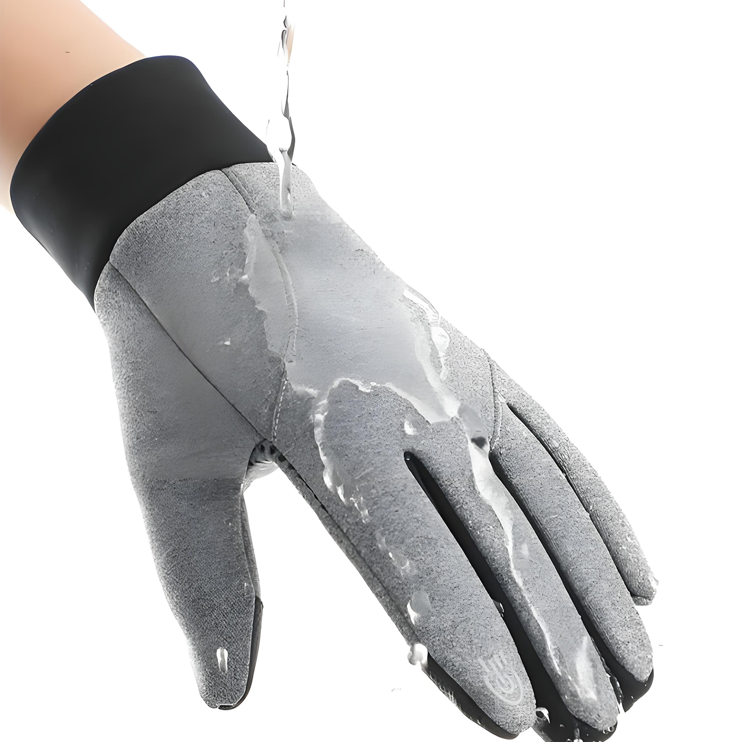Outdoor Windproof and Waterproof with Fleece Warm Gloves 1