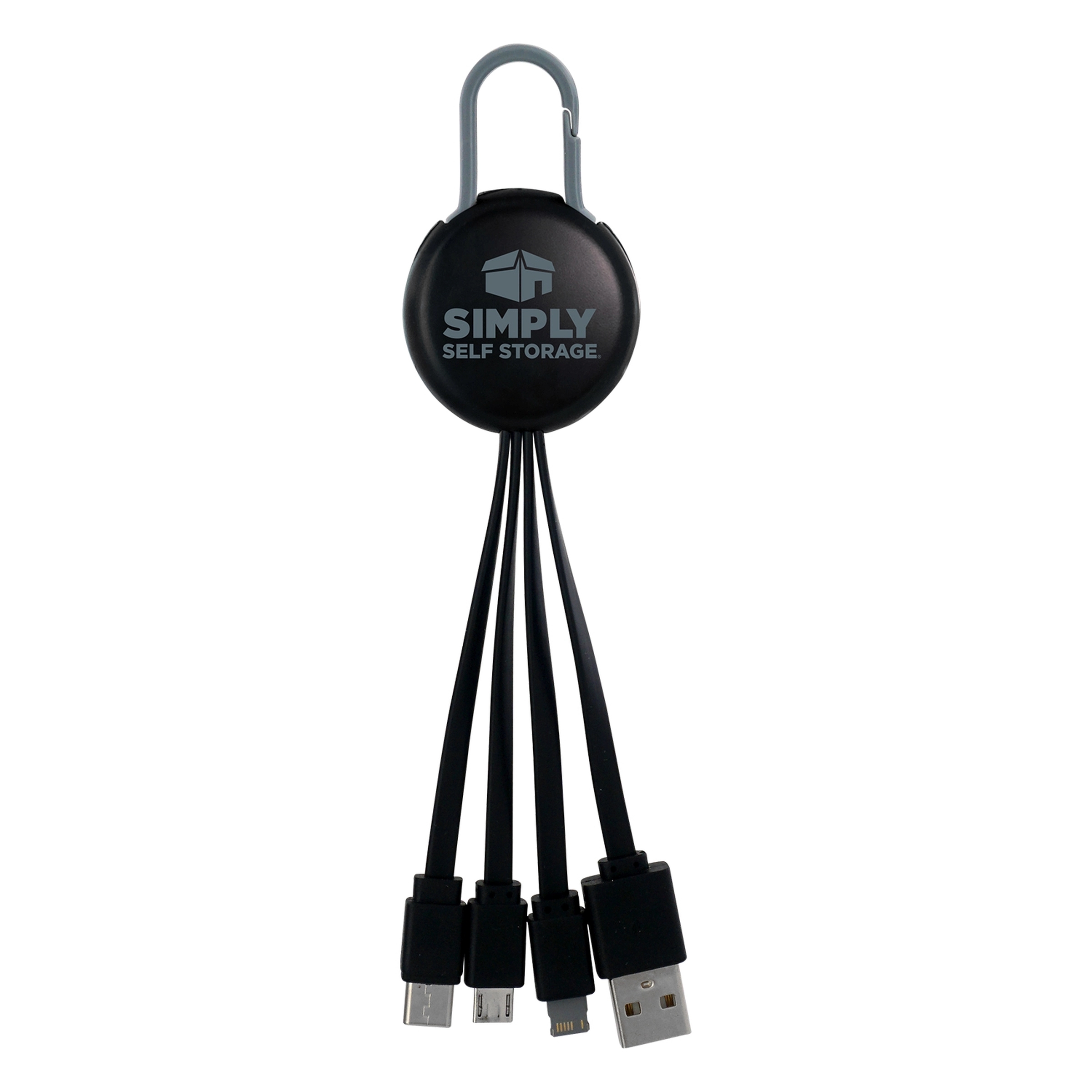 BLACK COLORFUL CLIP 3 IN 1 CHARGING CABLE 21