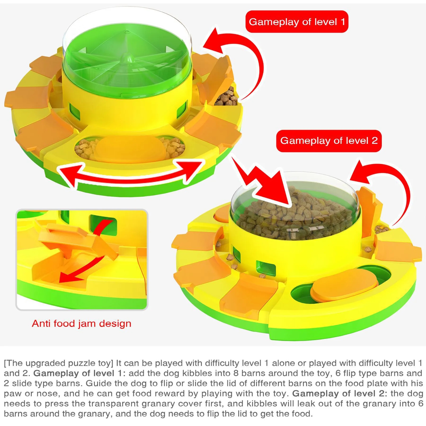 Plastic Dog Puzzle Press Leaky Feeder 3