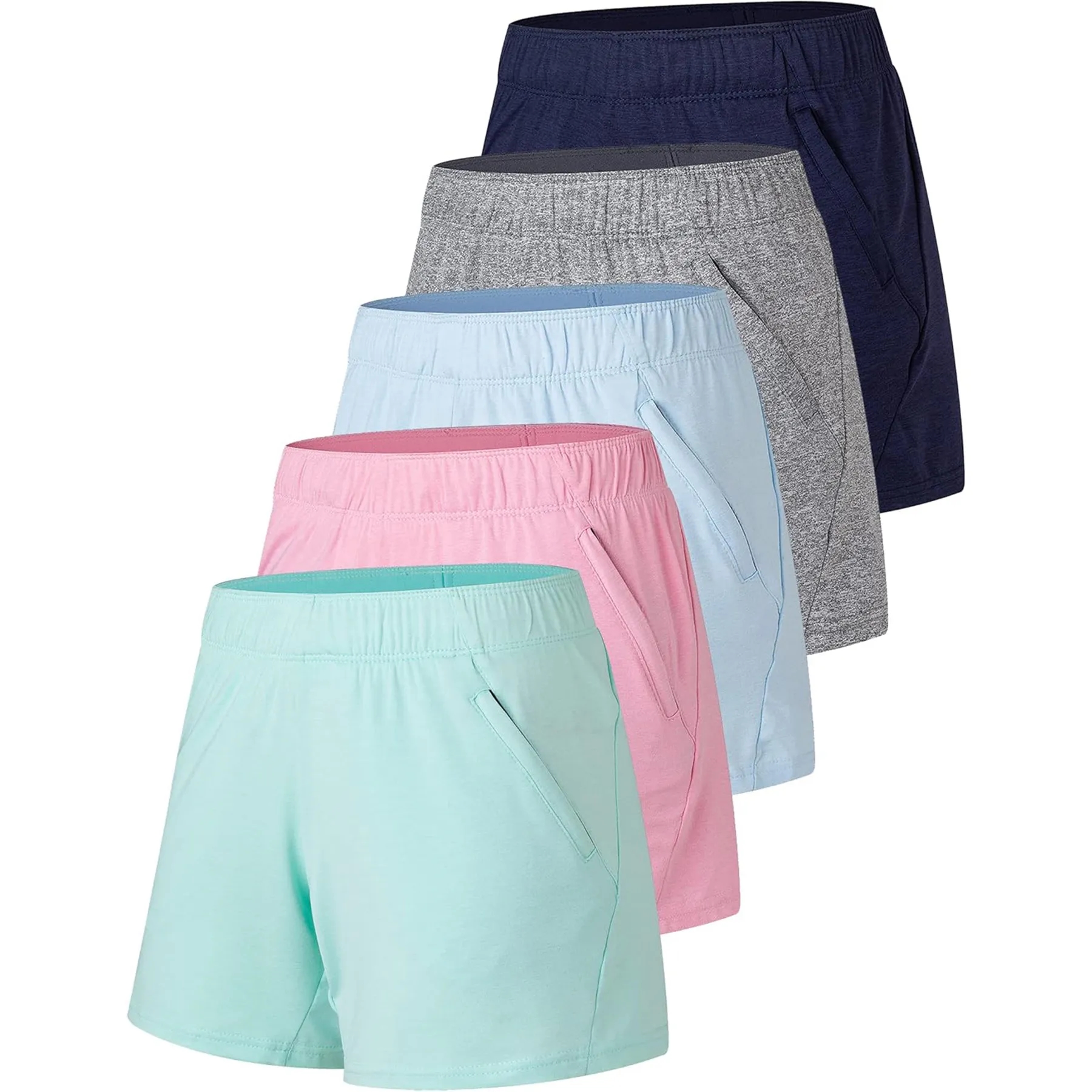 Womens Workout Gym Shorts Casual Lounge 6