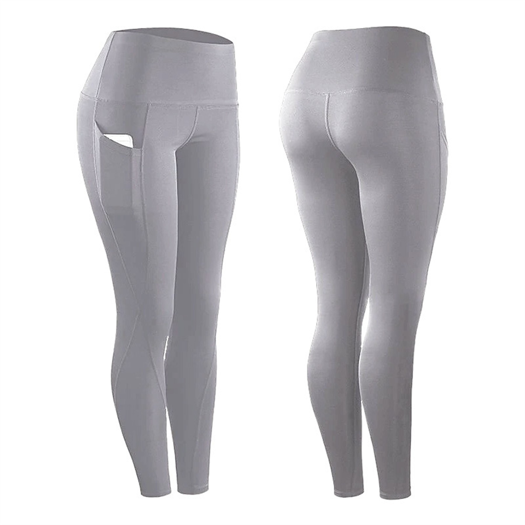 Women's High Waisted Yoga Pants Leggings w/Pockets 5