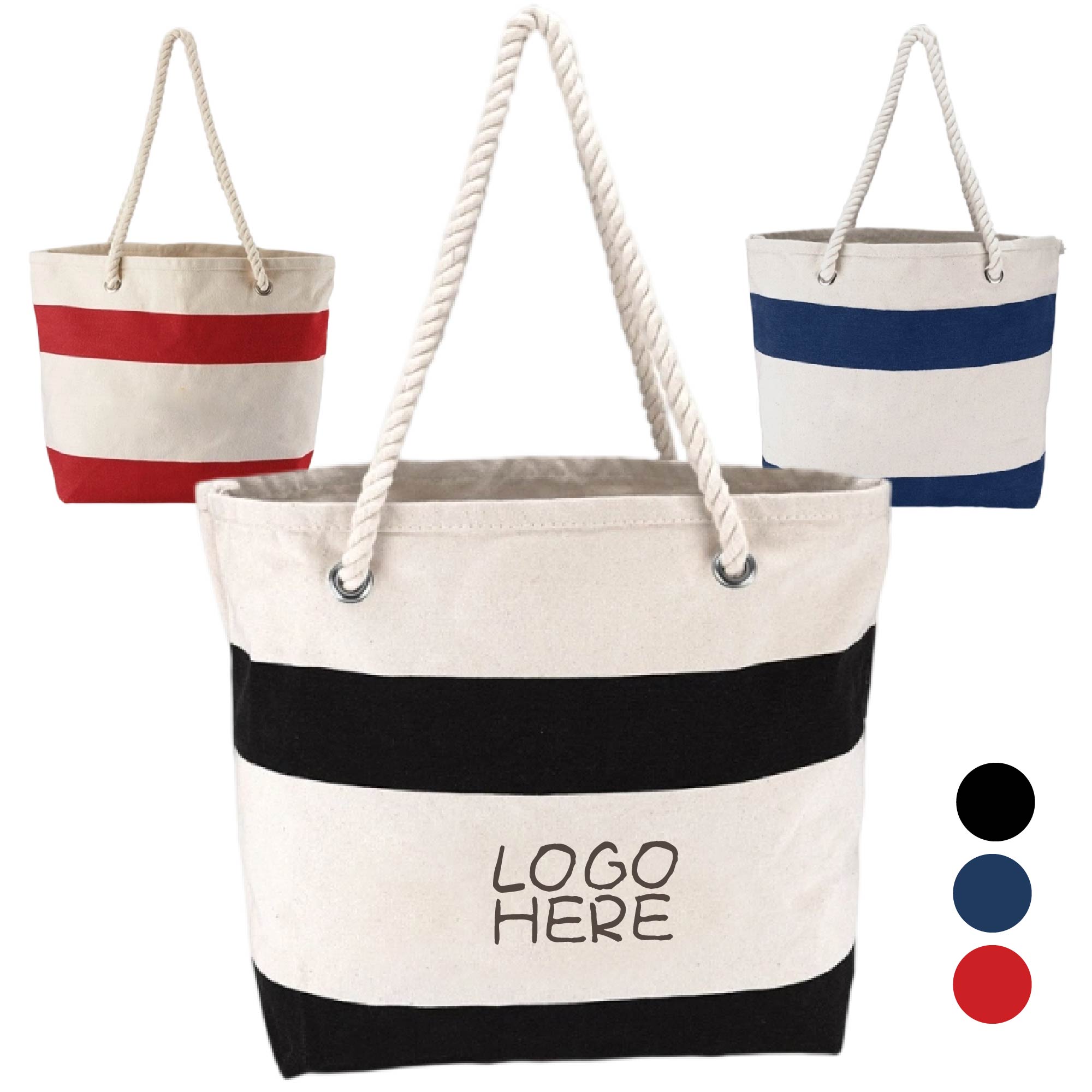 Canvas Rope Tote Bag Eco Friendly, custom tote bag with logo imprint 2
