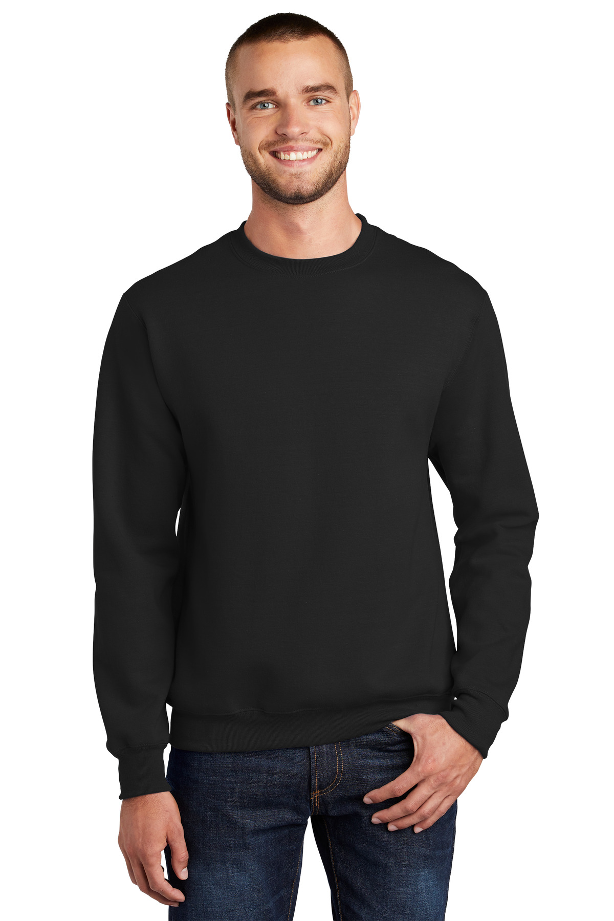 Port & Company® Essential Fleece Crewneck Sweatshirt, custom hoodie or sweatshirt with logo imprint 2