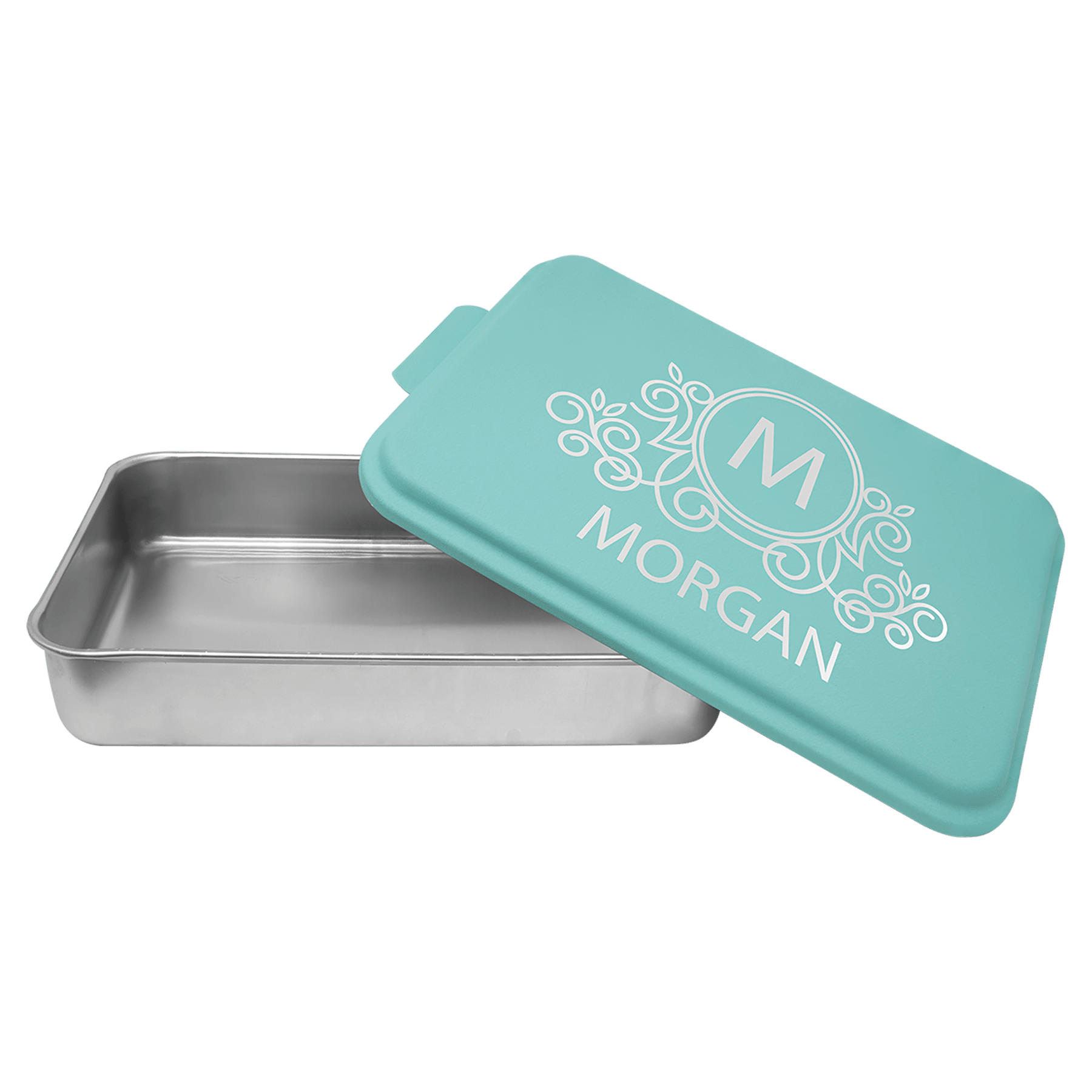 9X13 Aluminum Cake Pan With Powder Coated Engravable Lid 2