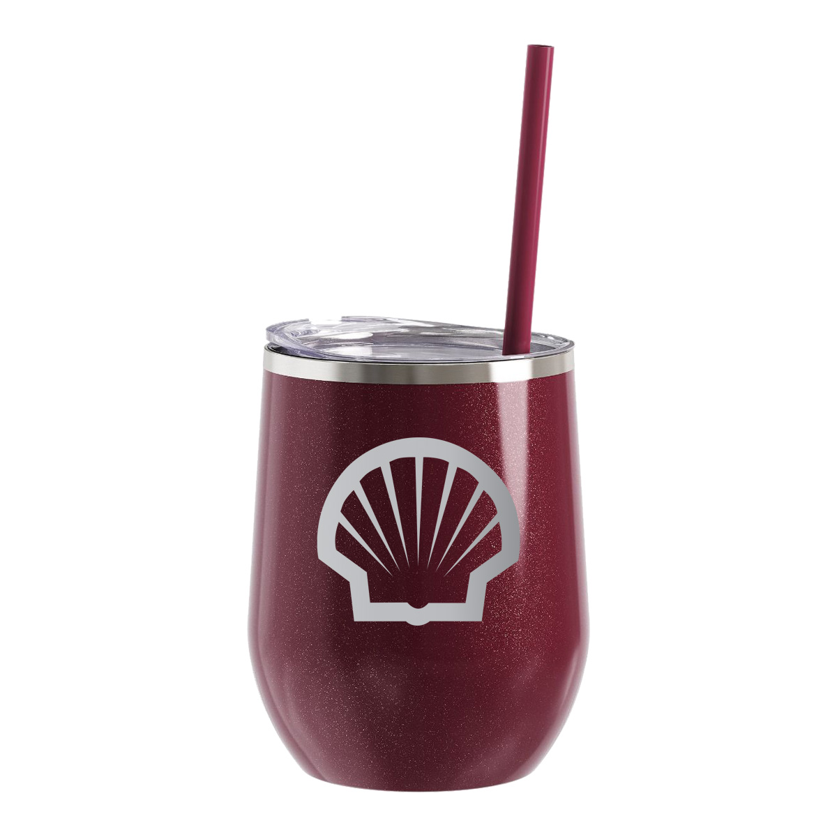 12 Oz. Glitter Rosewood Maars Bev Steel Stainless Steel Wine Tumbler